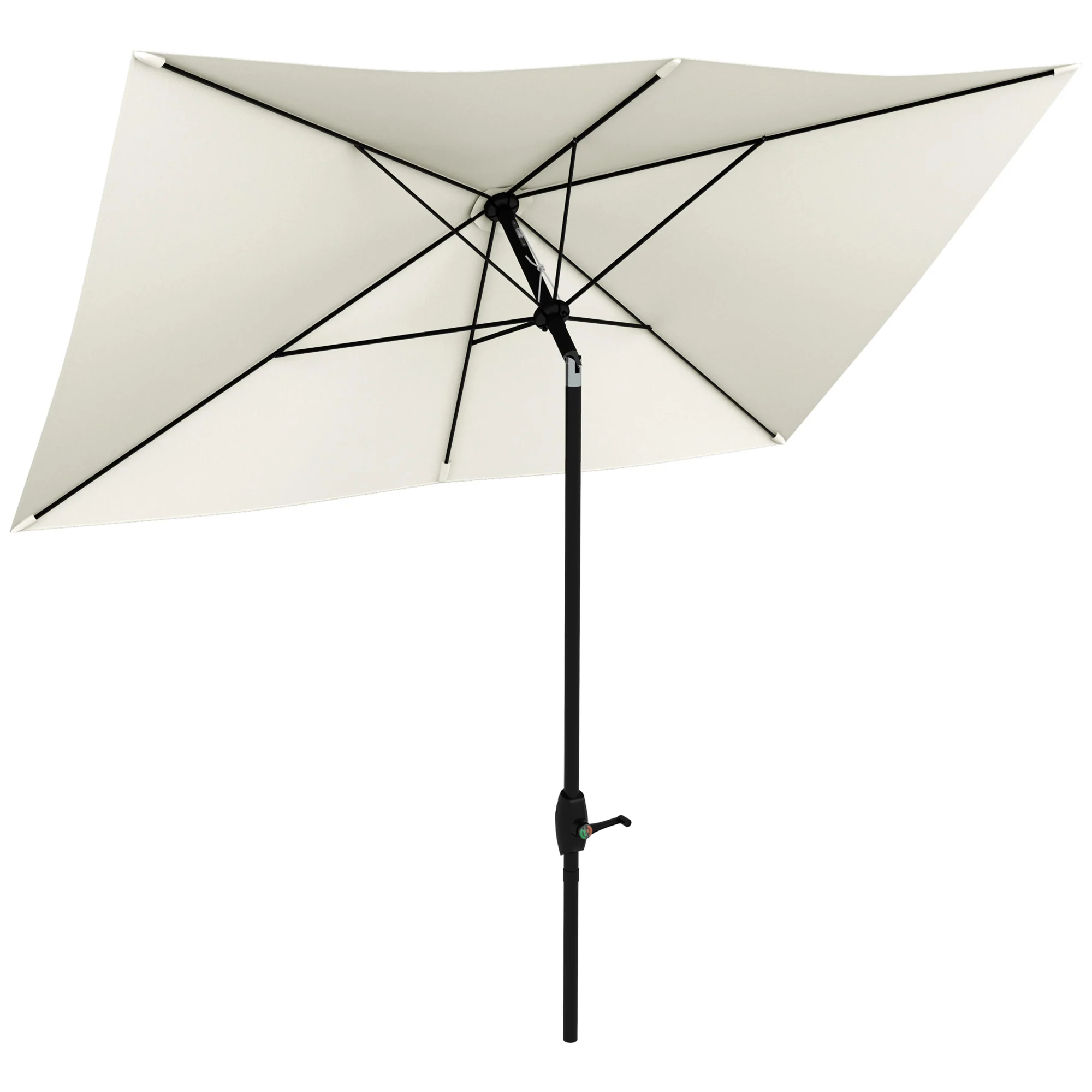 Outsunny Sombrilla De Terraza Exterior 3x2 M Con Ángulo Ajustable Beige