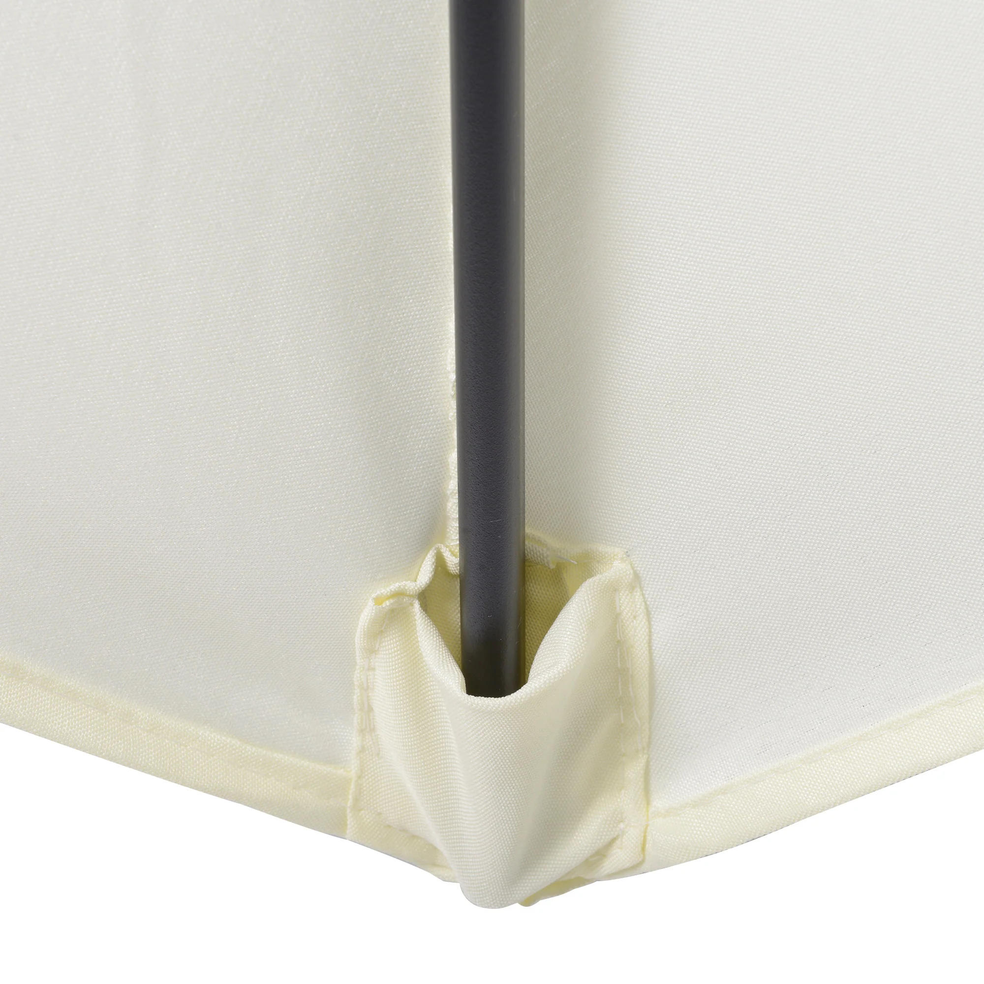Outsunny Sombrilla Jardín Ø2x2 M Parasol De Aluminio Con Poste Desmontable Beige - Image 4