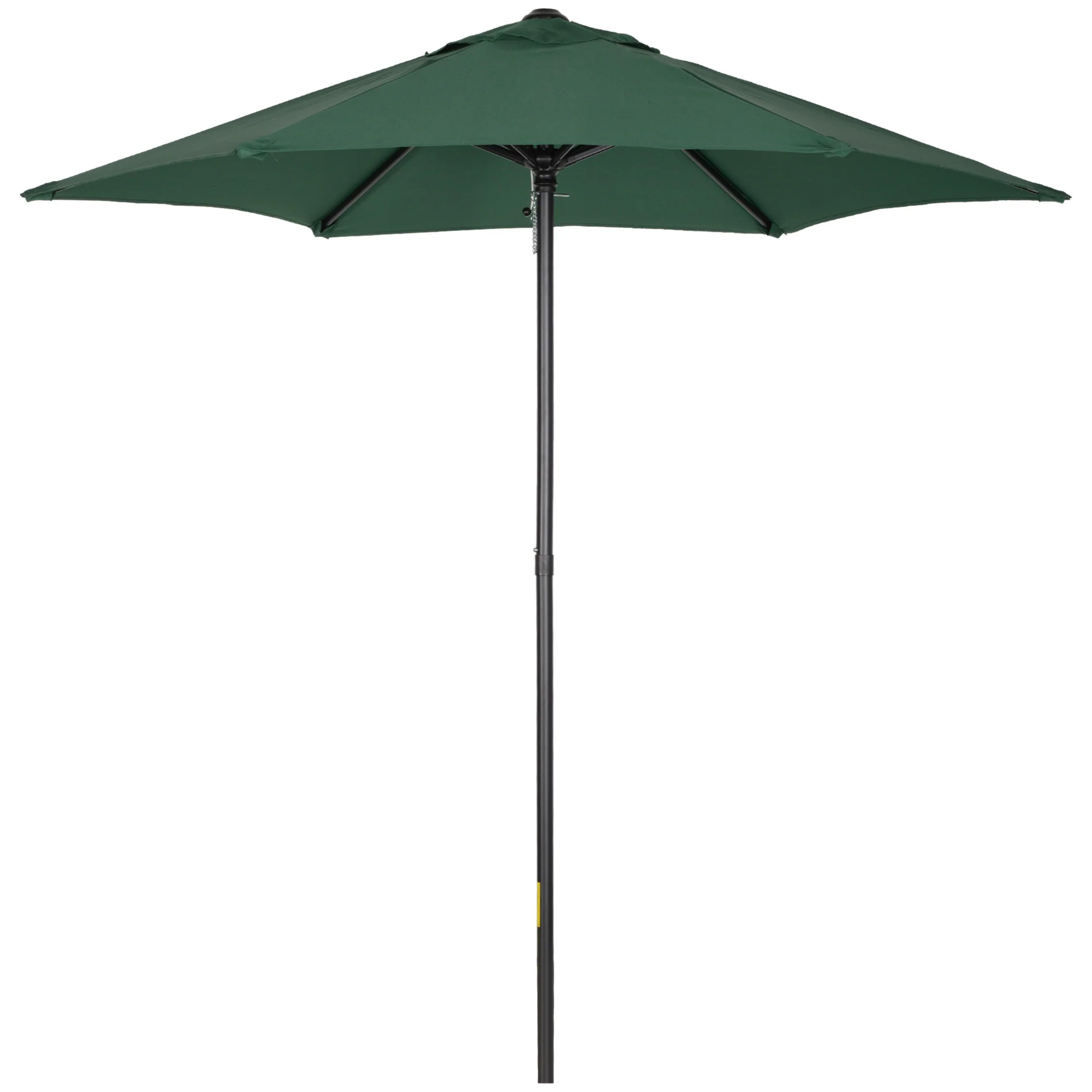 Outsunny Sombrilla Jardín Ø2x2 M Parasol De Aluminio Con Poste Desmontable Verde