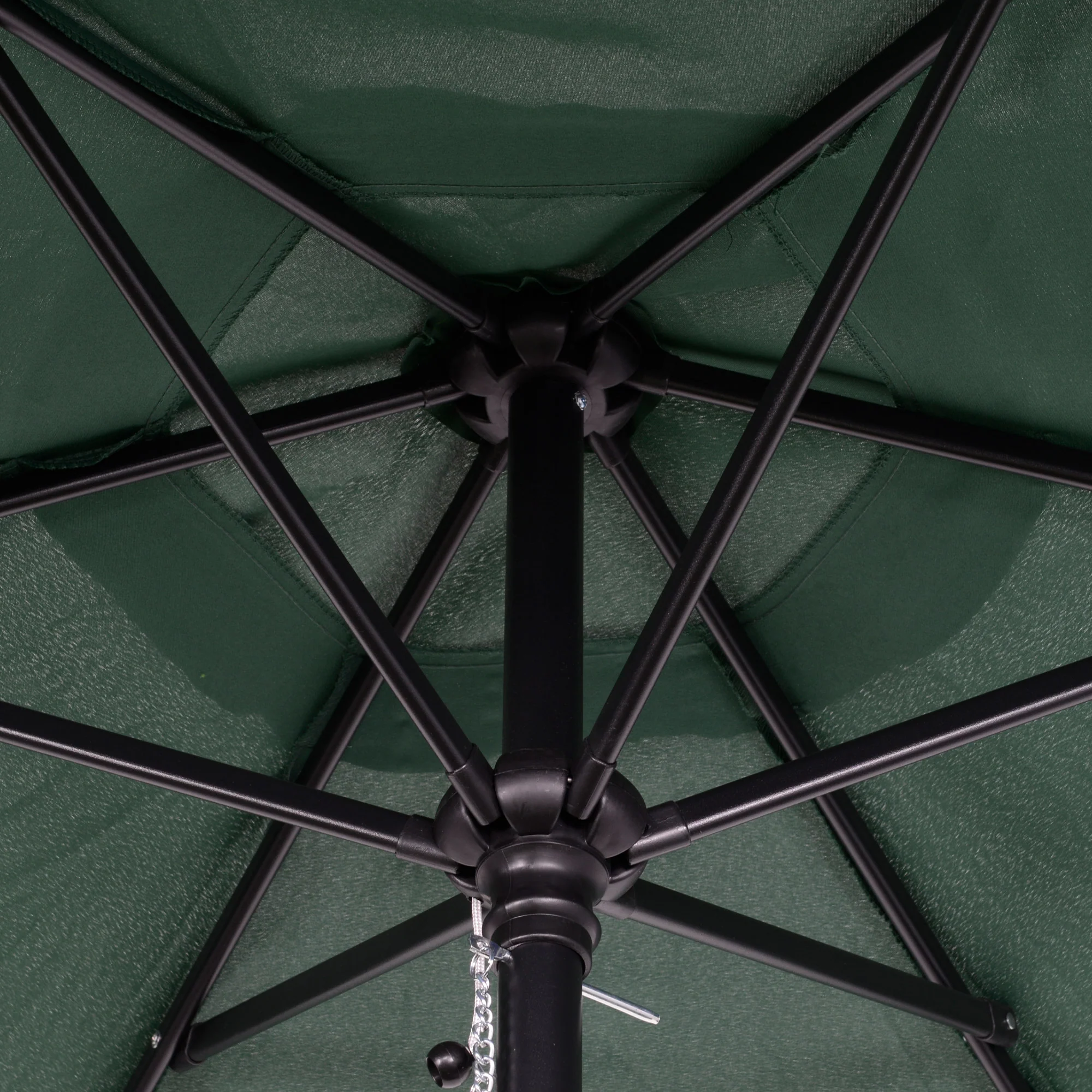 Outsunny Sombrilla Jardín Ø2x2 M Parasol De Aluminio Con Poste Desmontable Verde - Image 4