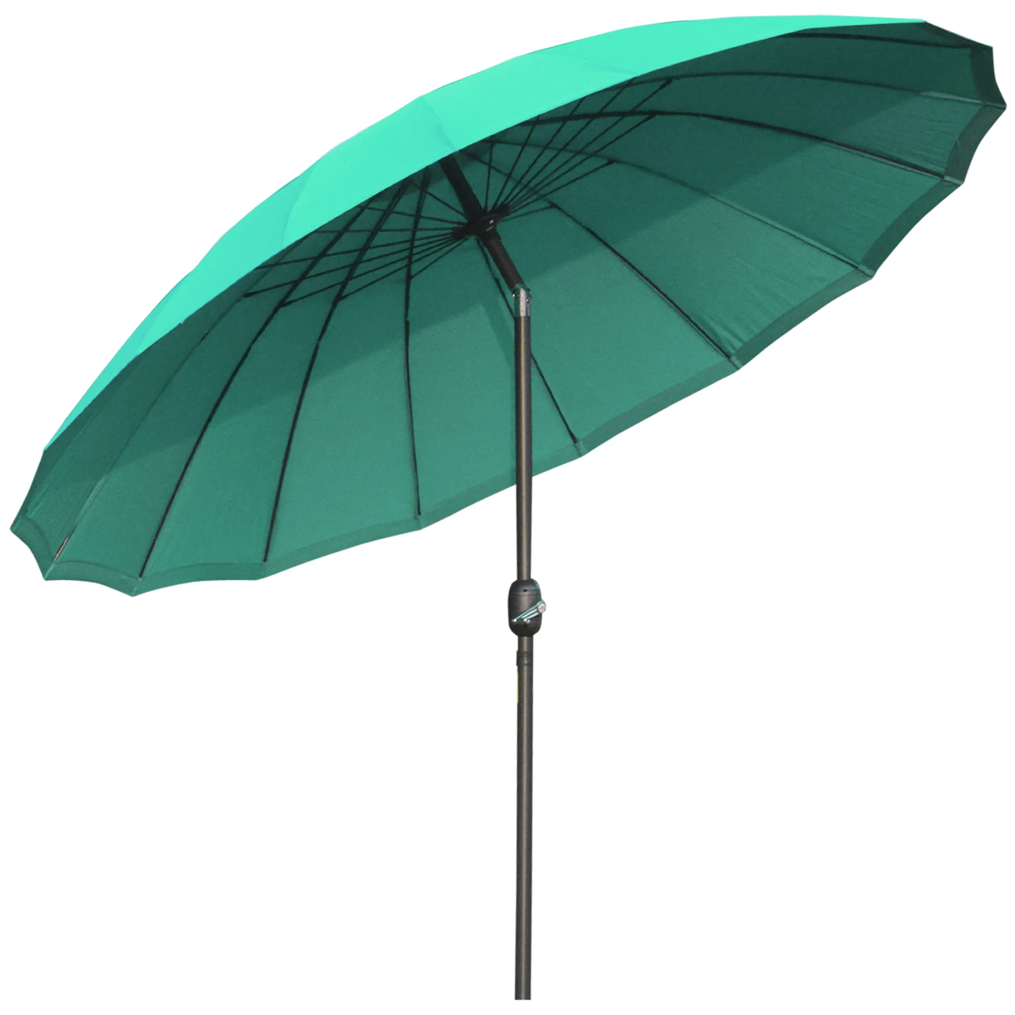 Outsunny Sombrilla Terraza Exterior Ø250 Cm Con Ángulo Inclinable Verde