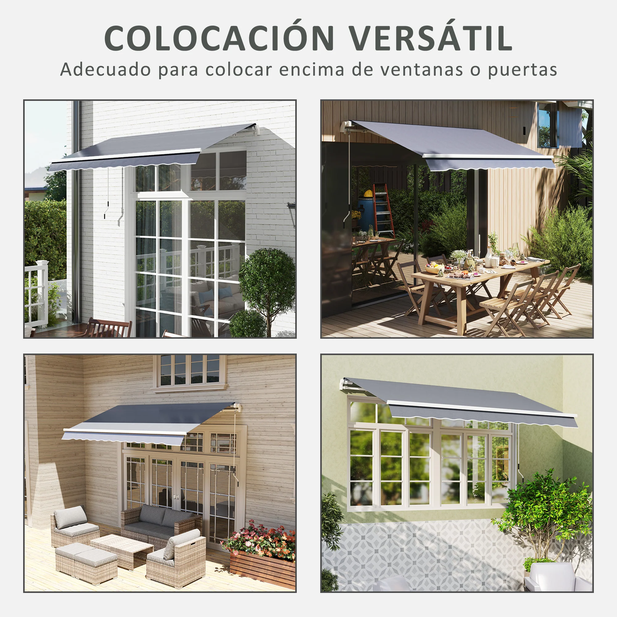 Outsunny Techo De Repuesto Para Toldo 2,8x2,5 M Con Protección Uv 50+ Gris - Image 6