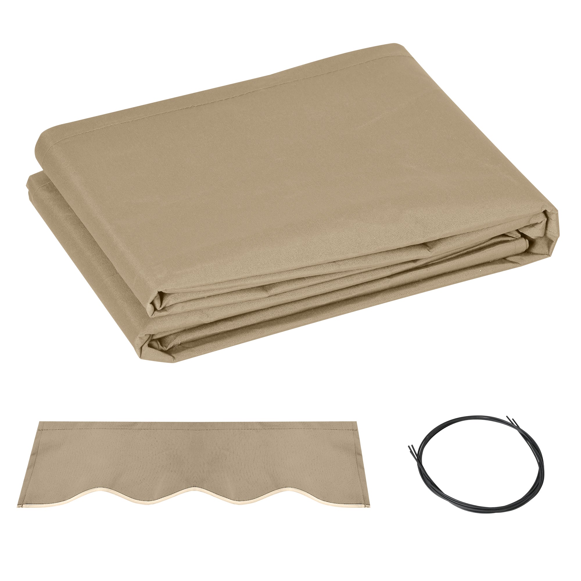 Outsunny Techo De Repuesto Para Toldo 382x240 Cm Protección Uv Beige