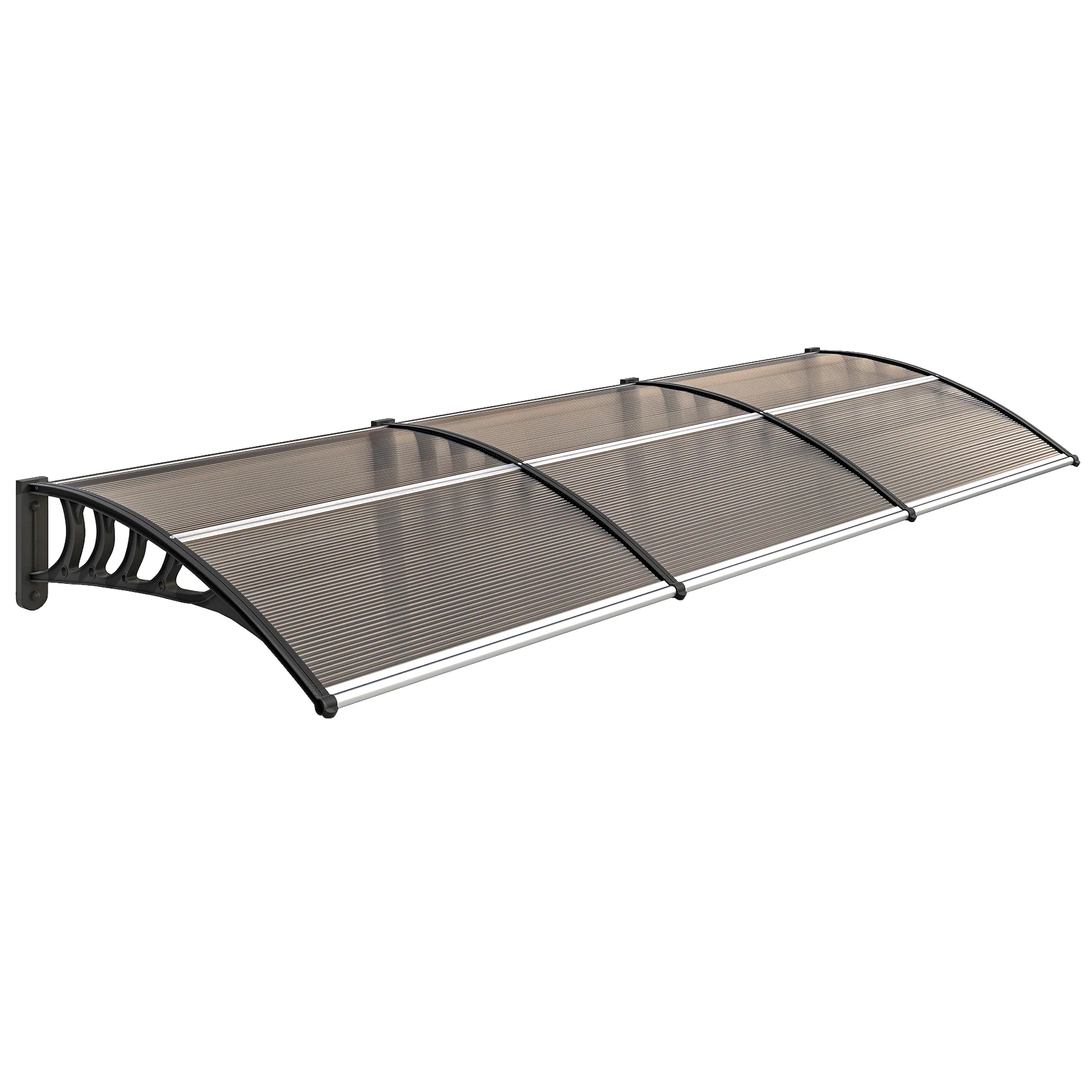 Outsunny Tejadillo De Protección 303x96 Cm Para Puertas Y Ventanas Marrón