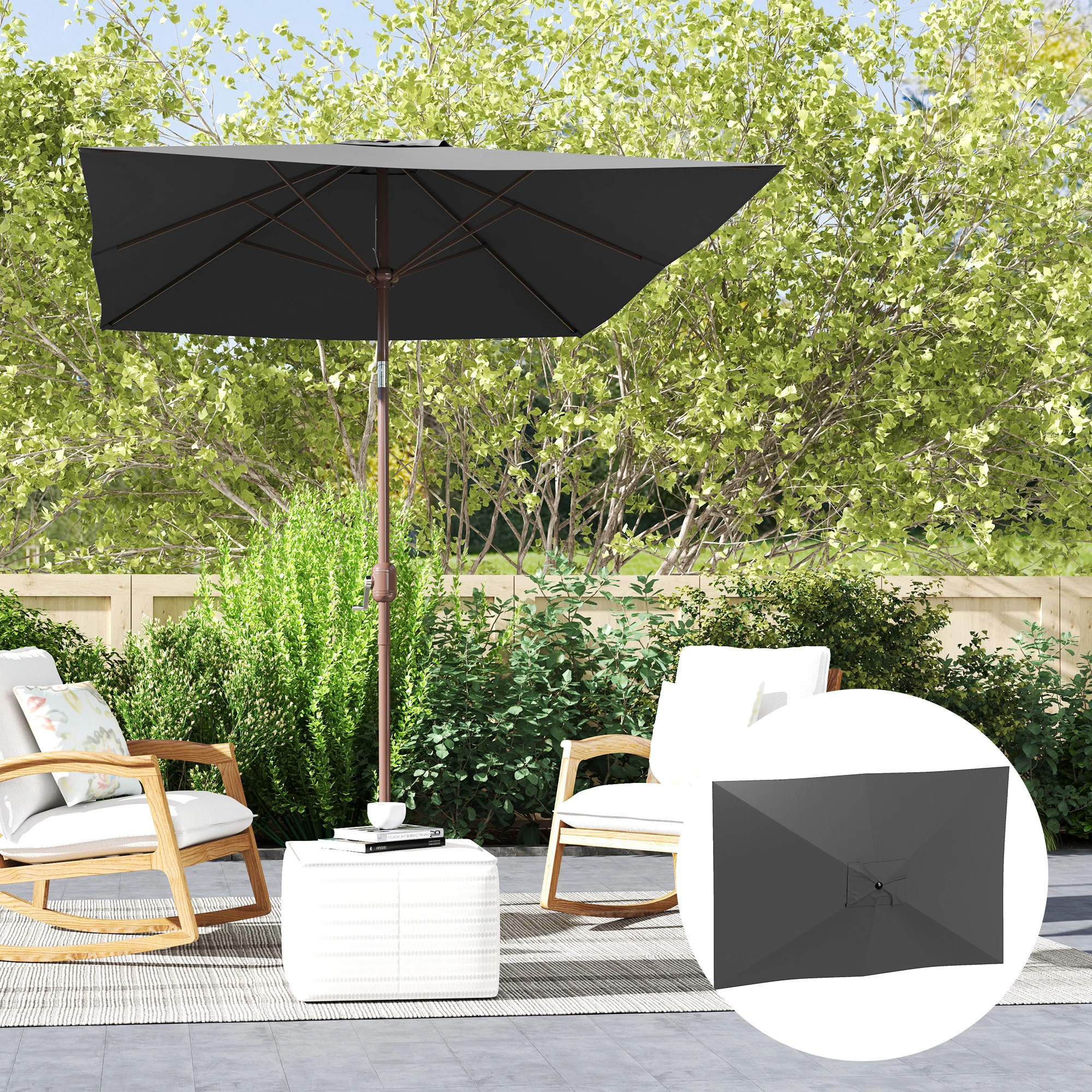 Outsunny Toldo De Recambio De Sombrilla De 3x2 M Con Ventilación Superior Gris - Image 5