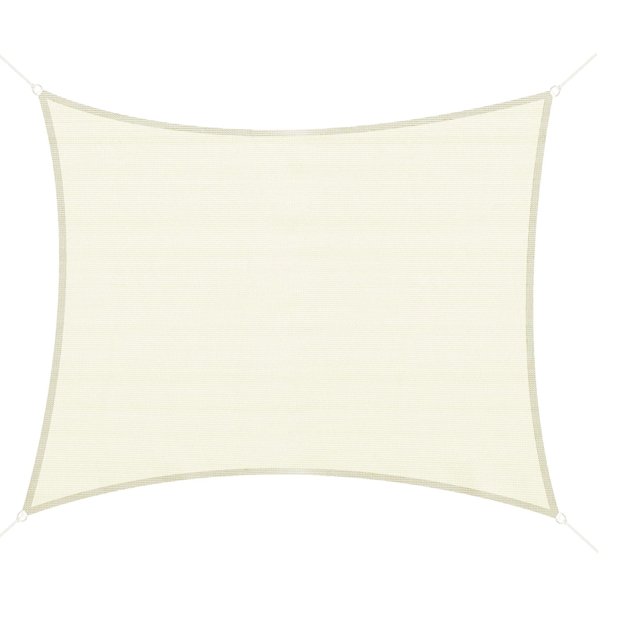 Outsunny Toldo De Vela Sombrilla Parasol Rectángulo Tejido De Poliester 185 G/m²