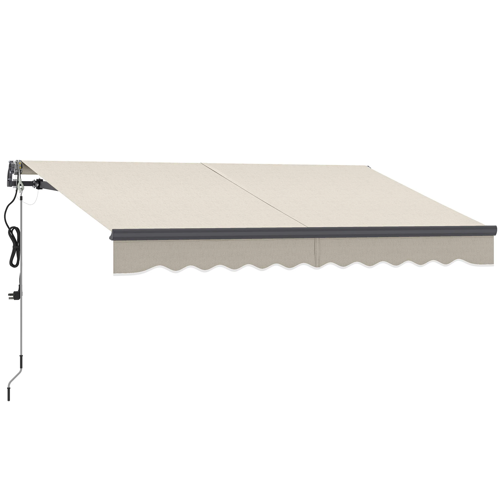Outsunny Toldo Eléctrico Retráctil Con Mando A Distancia 3x2,5 M Crema