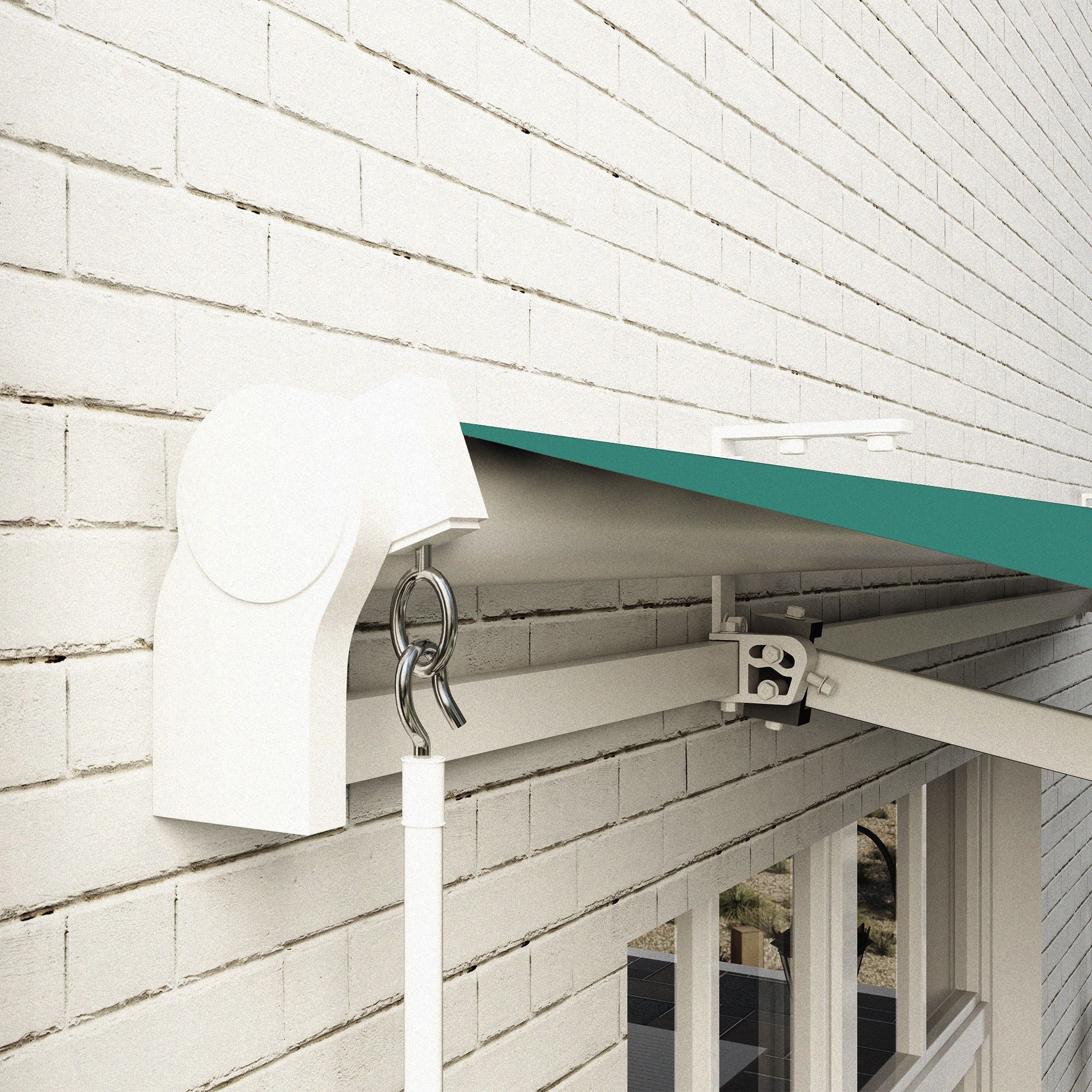 Outsunny Toldo Manual Plegable De Aluminio Con Manivela 395x245 Cm Verde - Image 5