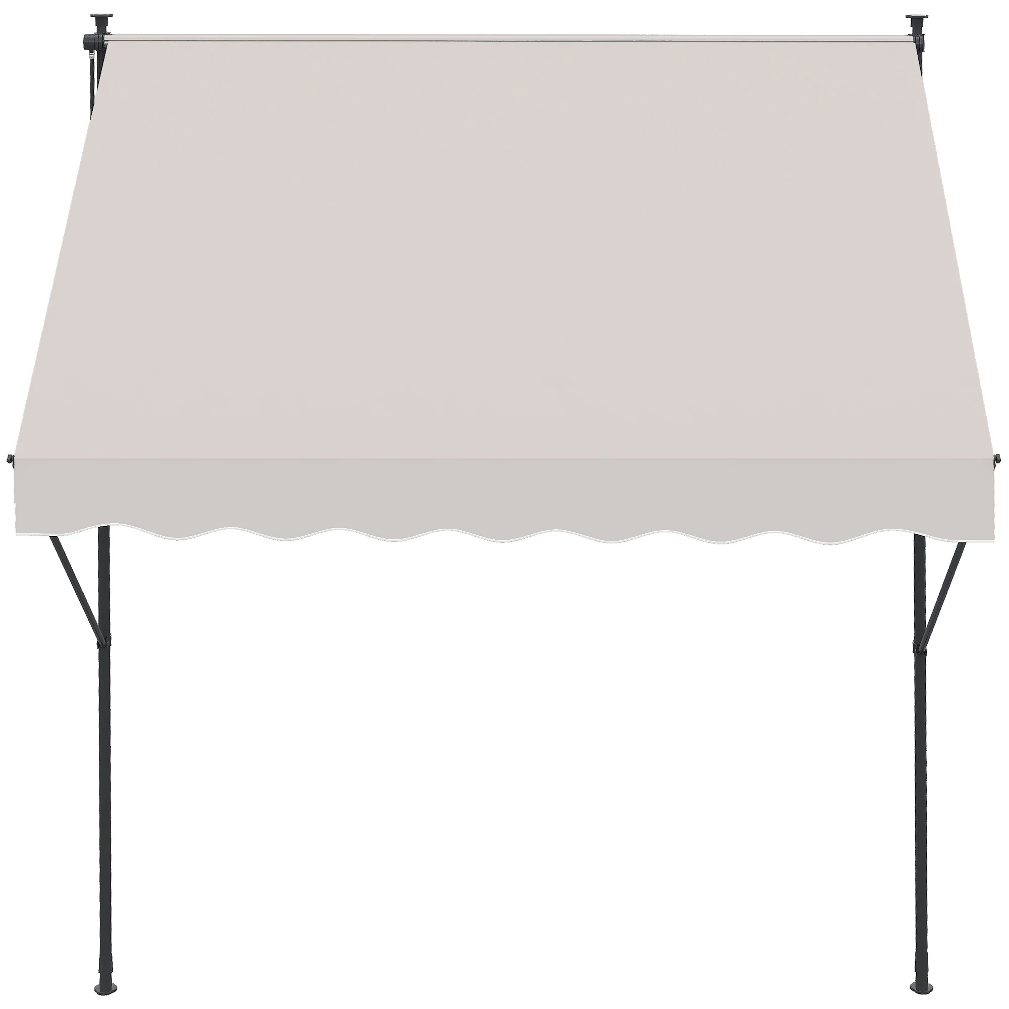Outsunny Toldo Manual Retráctil 200x175x210-310cm Manivela Protecciónuv40+ Crema - Image 4