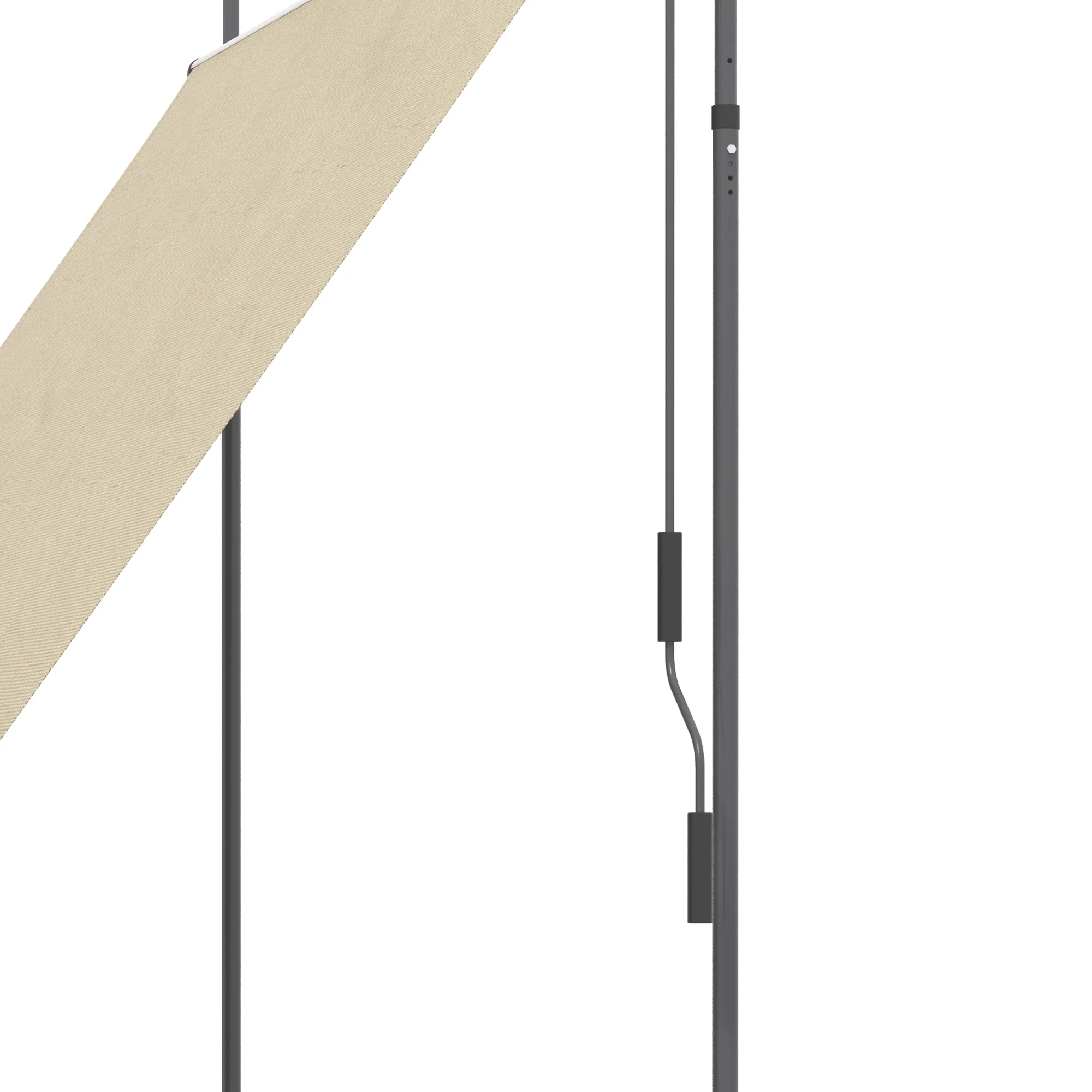 Outsunny Toldo Manual Retráctil 2x1,2 M Altura Ajustable Con Manivela 210-300 Cm - Image 4