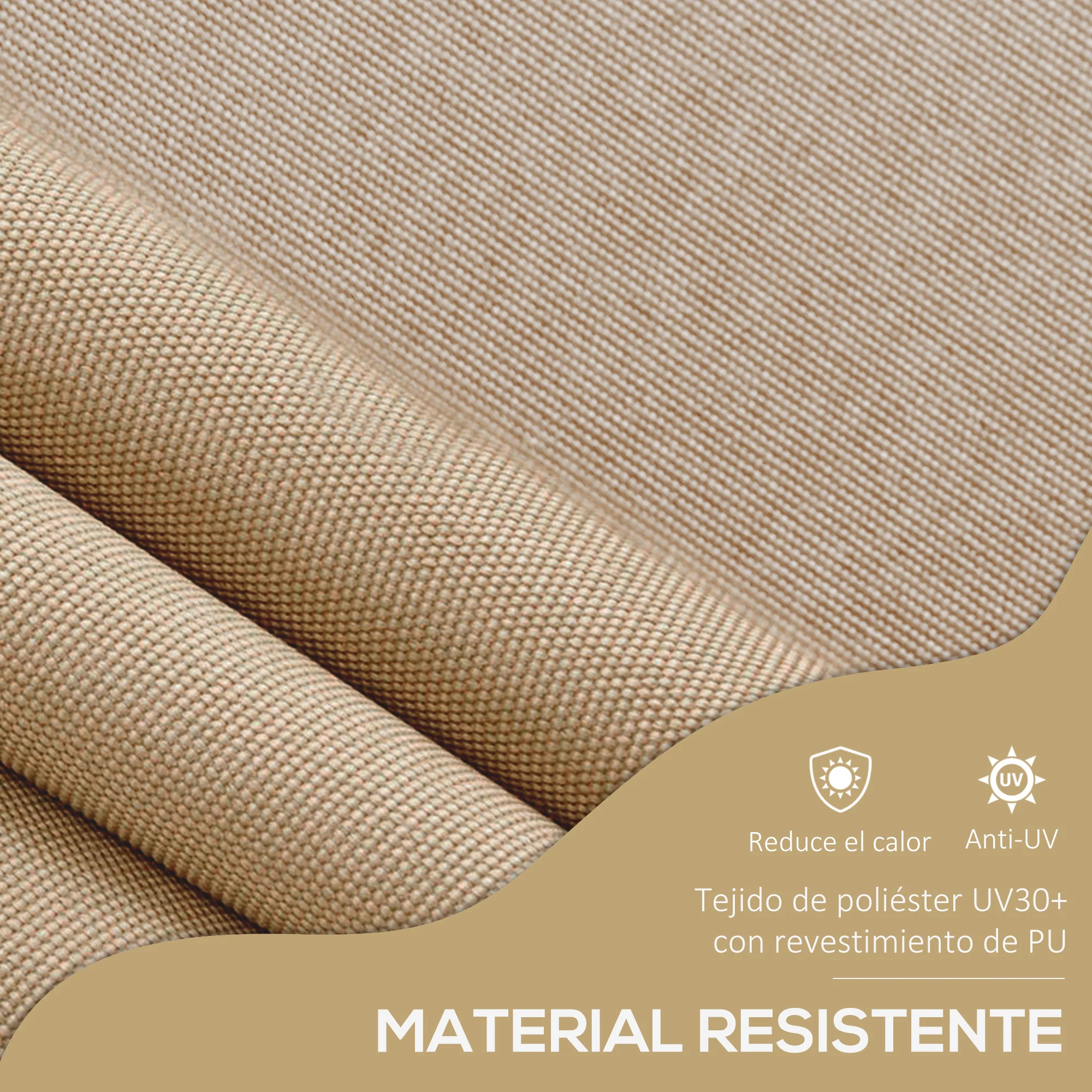 Outsunny Toldo Manual Retráctil 2x1,2 M Altura Ajustable Con Manivela 210-300 Cm - Image 6