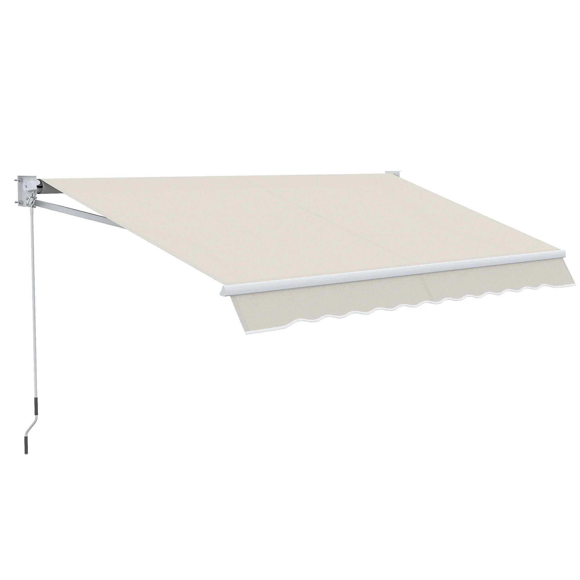 Outsunny Toldo Manual Retráctil Con Manivela 200x250 Cm Protección Solar Uv50+