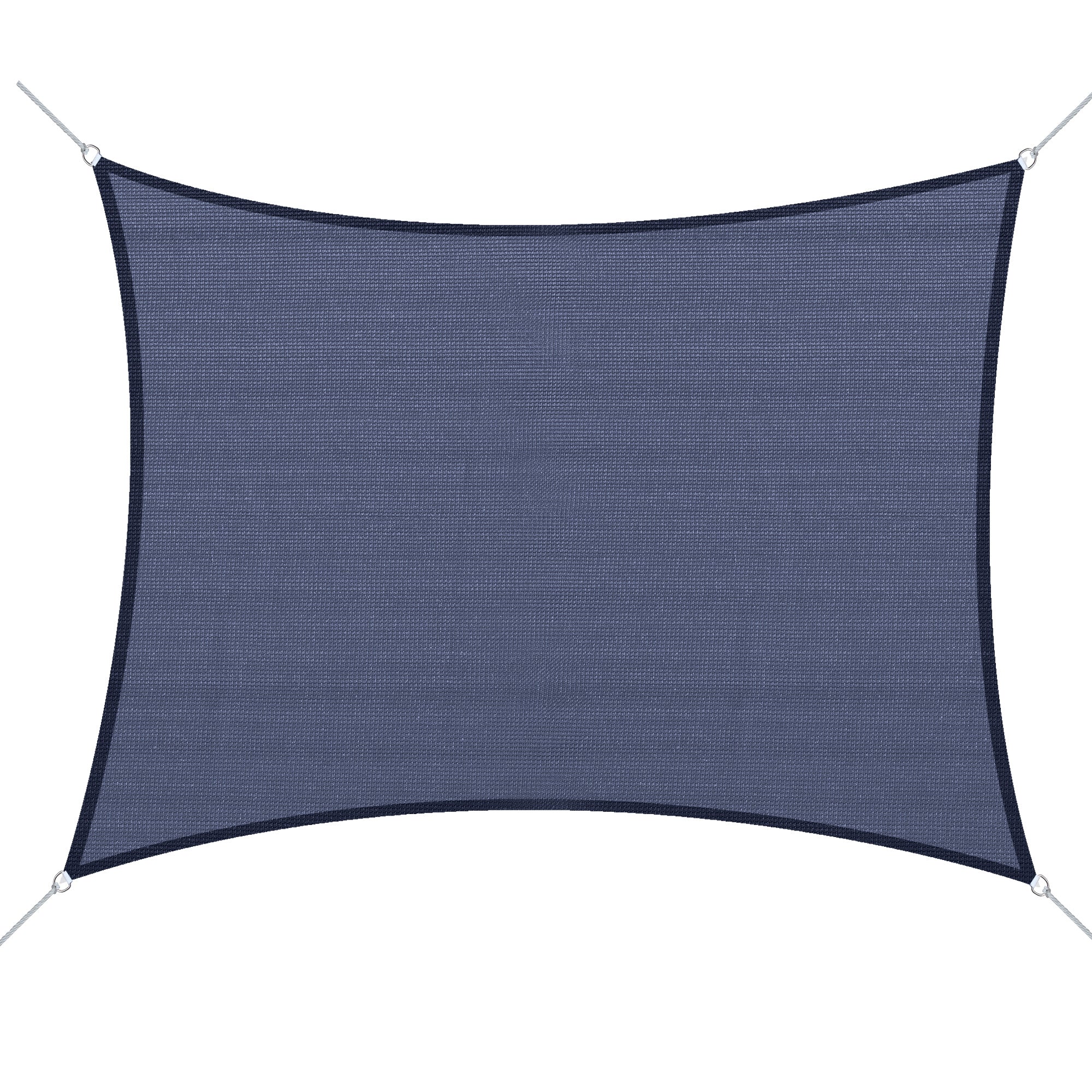 Outsunny Toldo Vela De Sombra Rectangular 4x6 M Con Anti-uv Azul