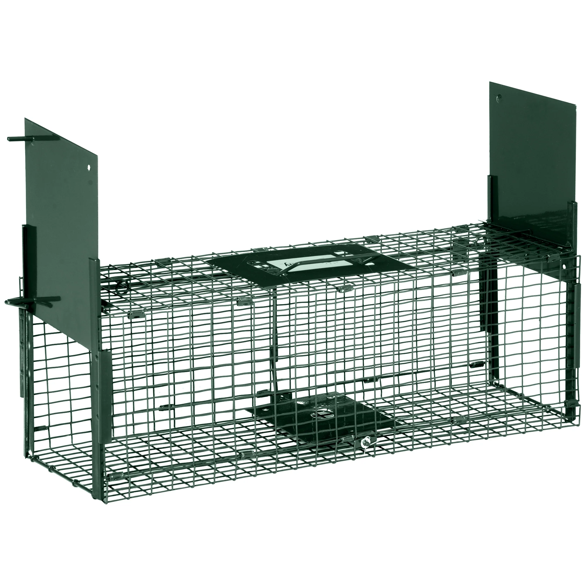 Outsunny Trampa Para Animales Vivos 60x18x20 Cm Con 2 Puertas Verde