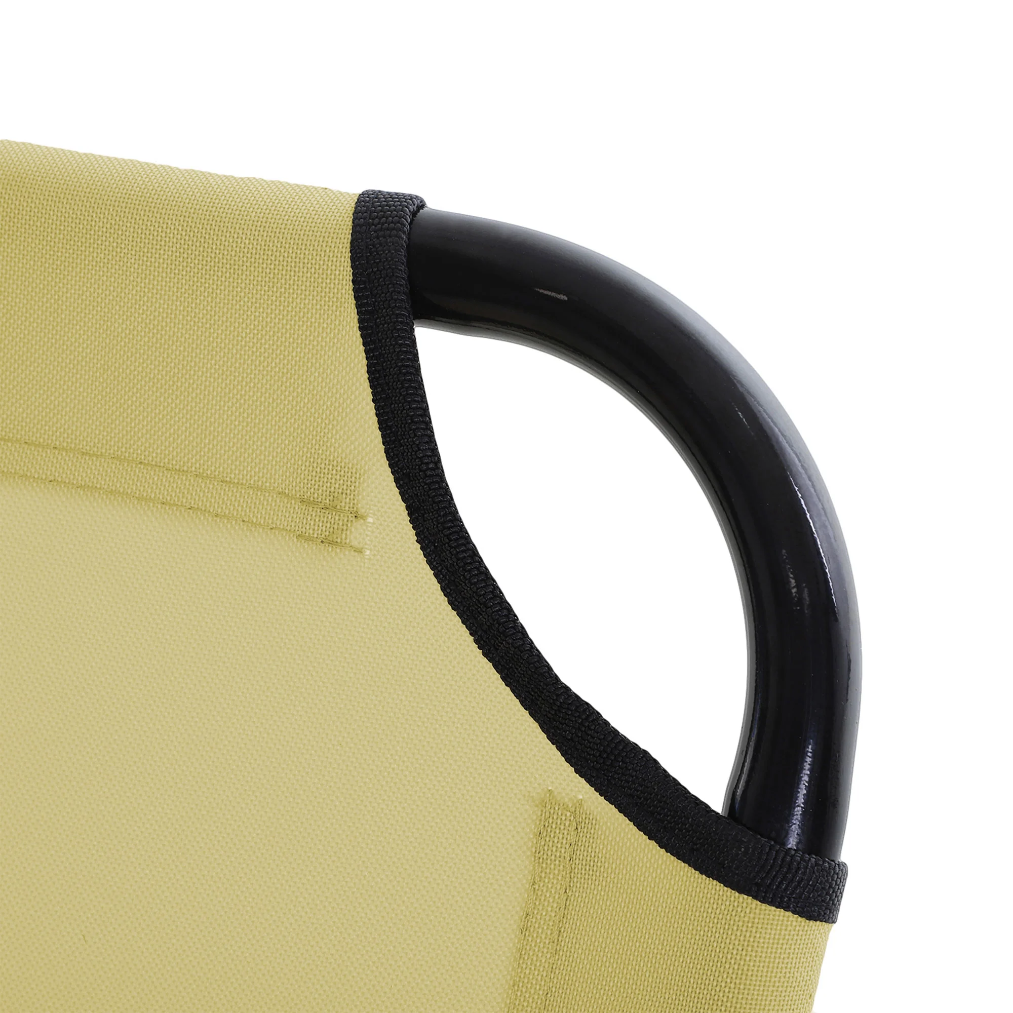 Outsunny Tumbona Plegable Reclinable Ajustable De 5 Posiciones 188x56x28cm Beige - Image 5
