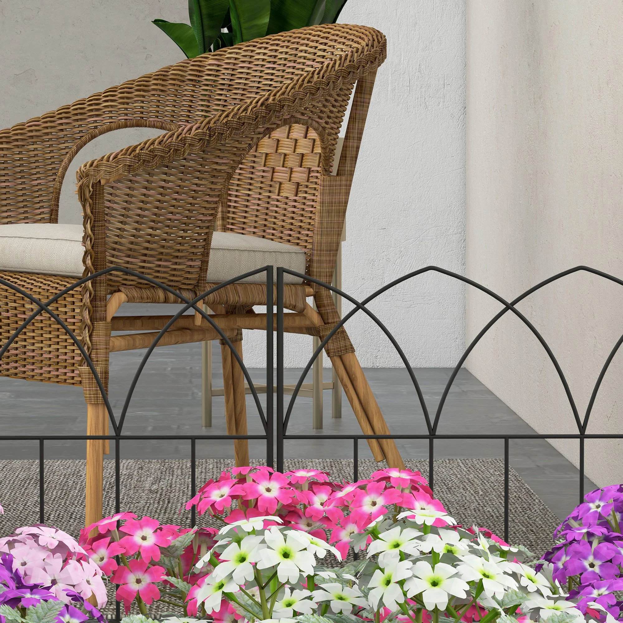 Outsunny Vallas De Jardín 205x45,5 Cm De Metal Combinación Libre Negro - Image 4