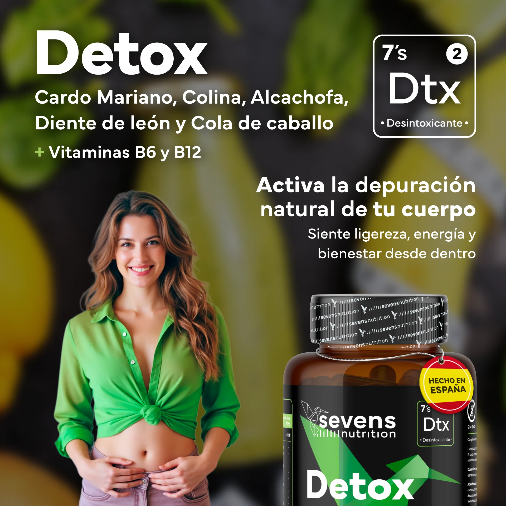 Pack 2x Cardo Mariano Detox Sevens Nutrition. Hígado Sano Y Depuración Natural. - Image 2