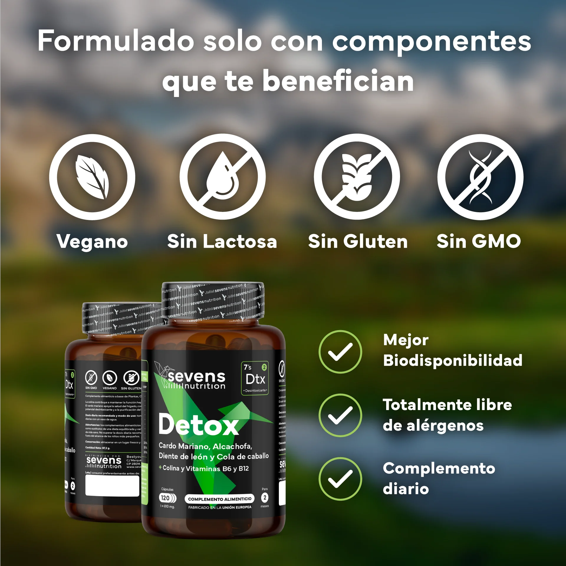 Pack 2x Cardo Mariano Detox Sevens Nutrition. Hígado Sano Y Depuración Natural. - Image 4