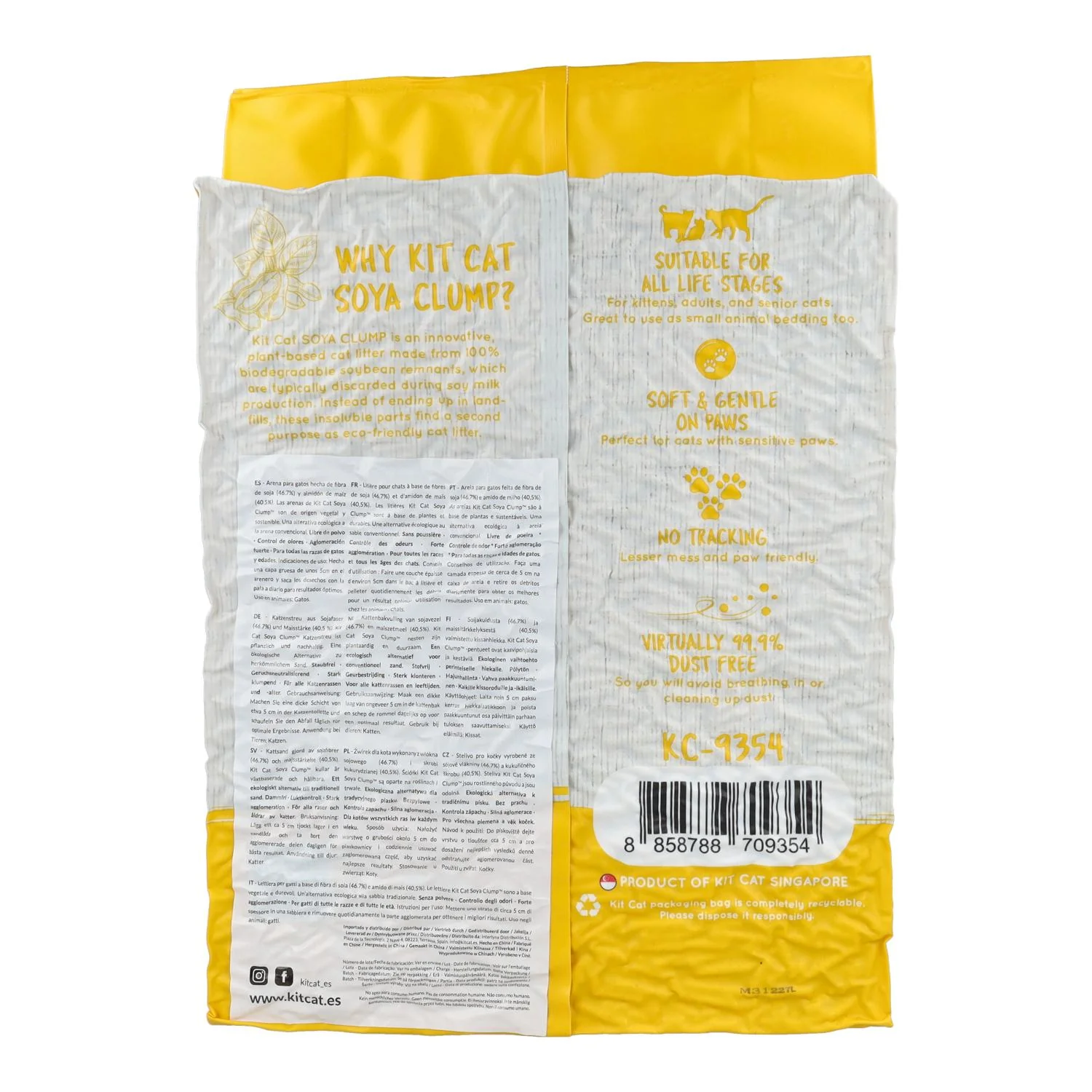 Pack 2x Kit Cat SoyaClump Pack Ahorro - Original Arena Vegetal para gatos 7 L - Image 4