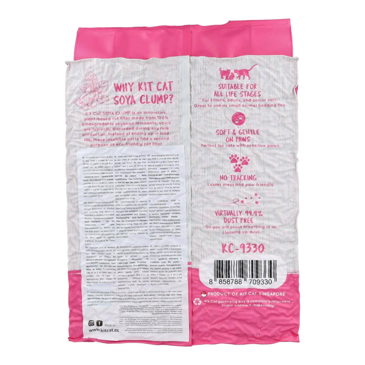 Pack 2x Kit Cat Arena Eco SoyaClump Pack Ahorro - Strawberry 7 L Arena para gatos - Image 4