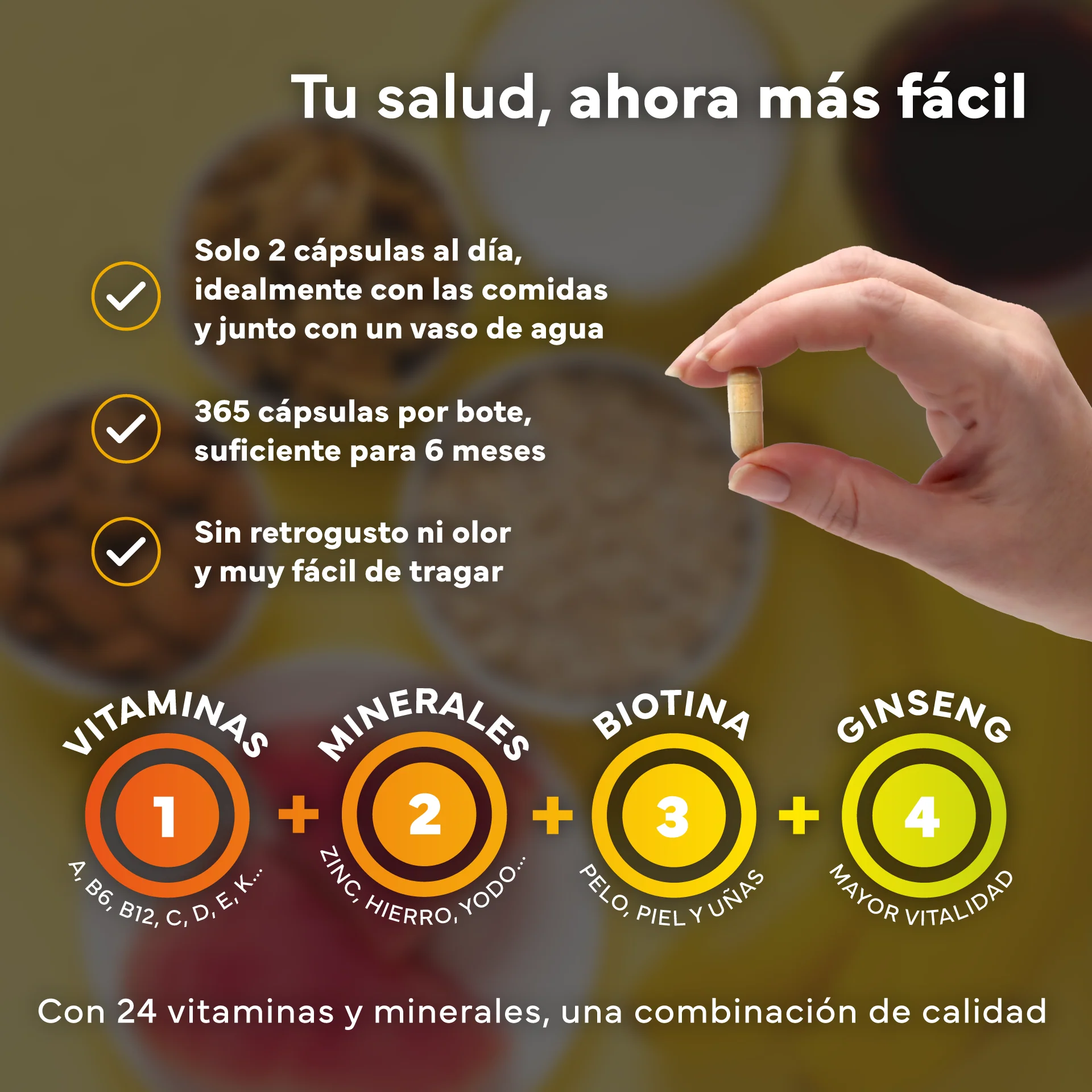 Pack 2x Multivitaminas Sevens Nutrition. Energía, Inmunidad Y Bienestar. - Image 5