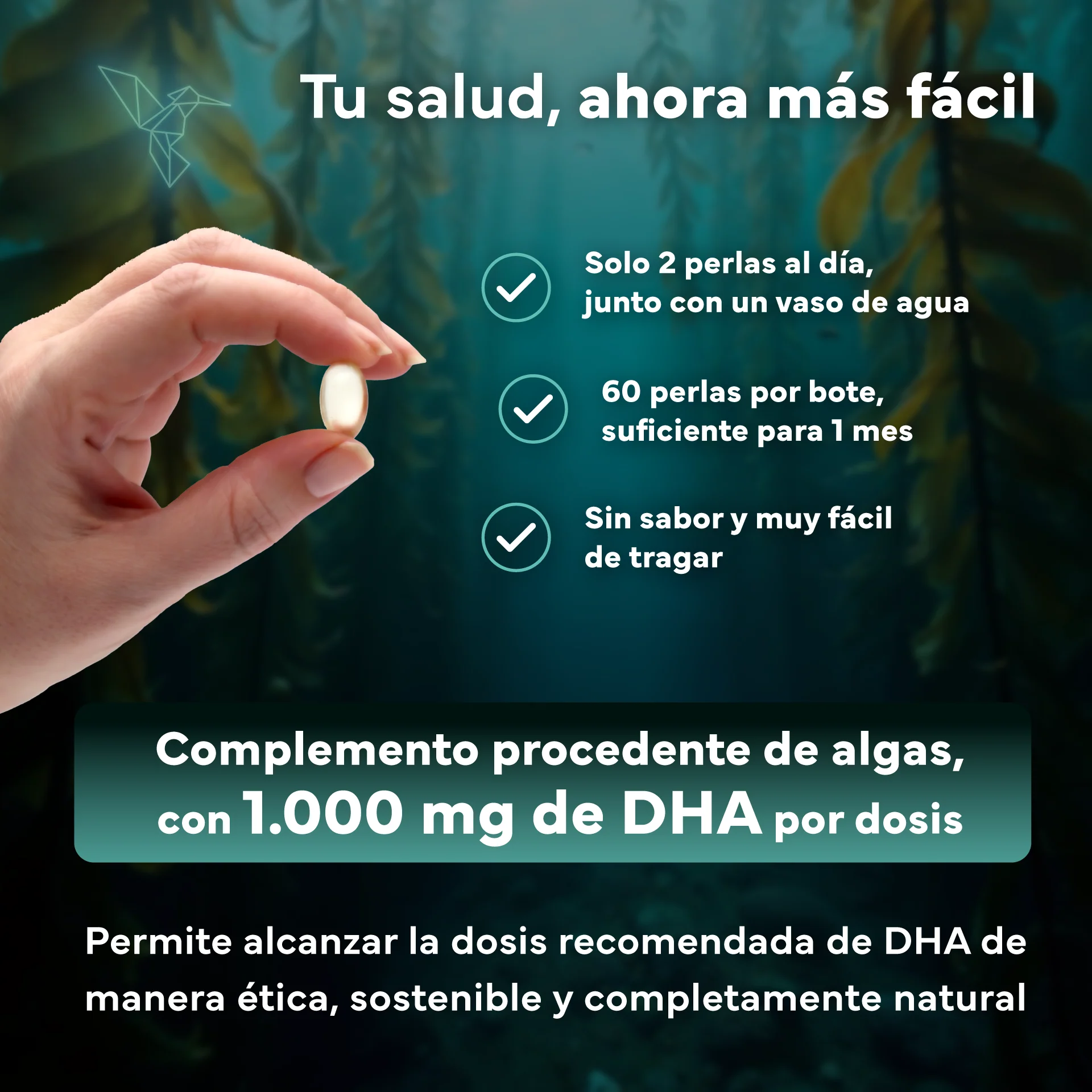 Pack 2x Omega 3 Vegano Sevens Nutrition. Dha Puro Para Cerebro, Visión Y Salud. - Image 5
