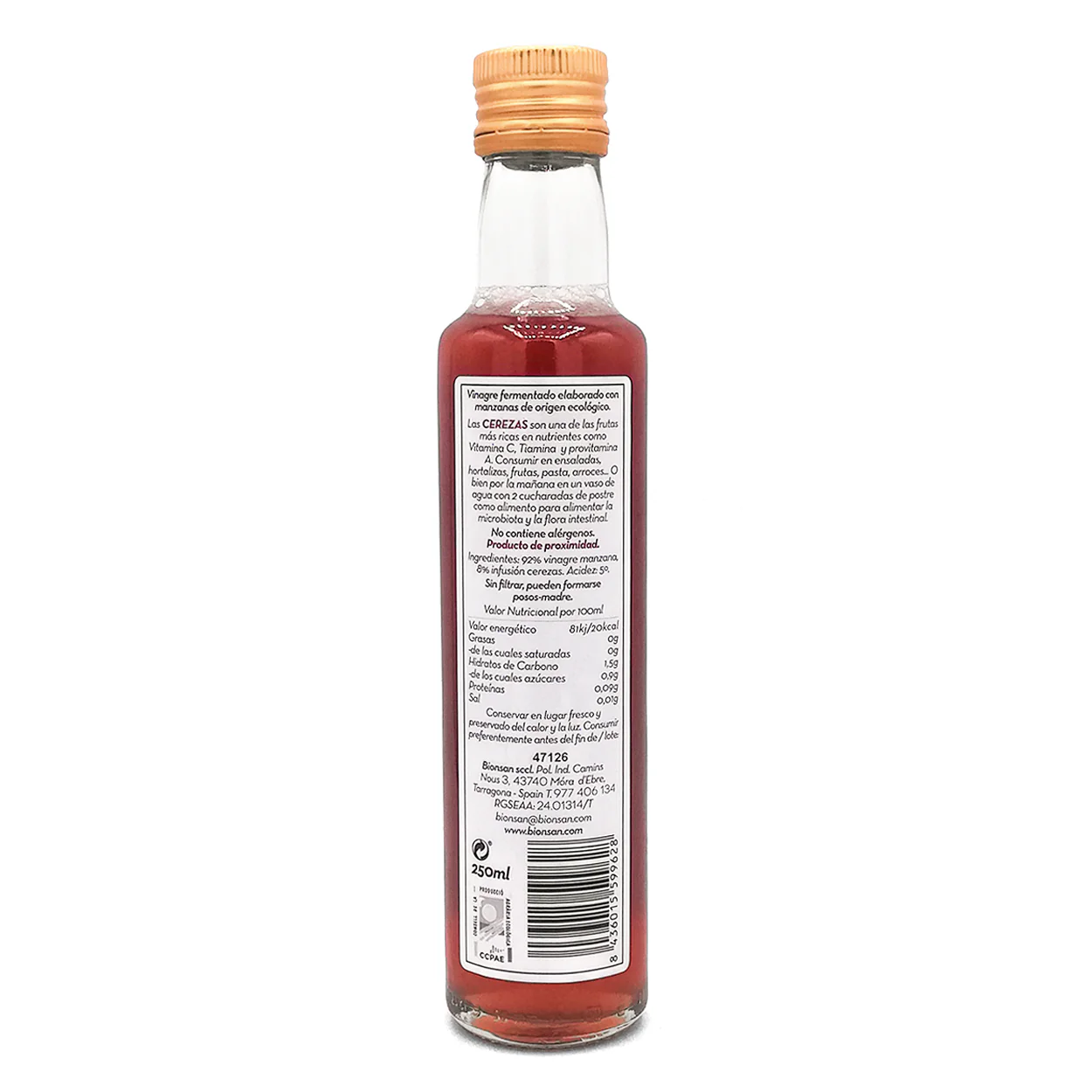 Pack 4 Vinagre De Manzana Con Cereza Eco Bionsan - Image 3