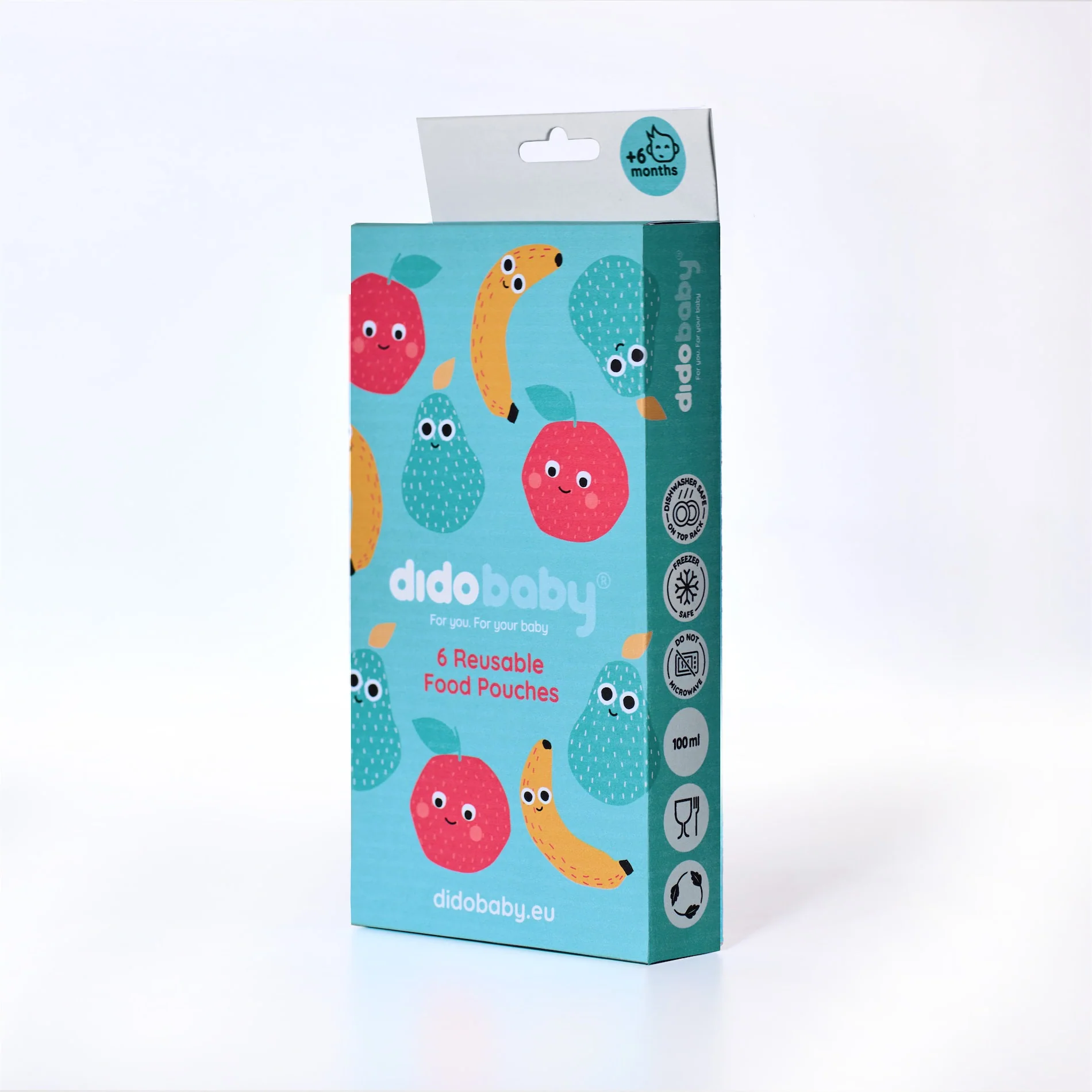 Pack 6 Bolsitas Pouches reutilizables Frutas Didobaby - Image 2