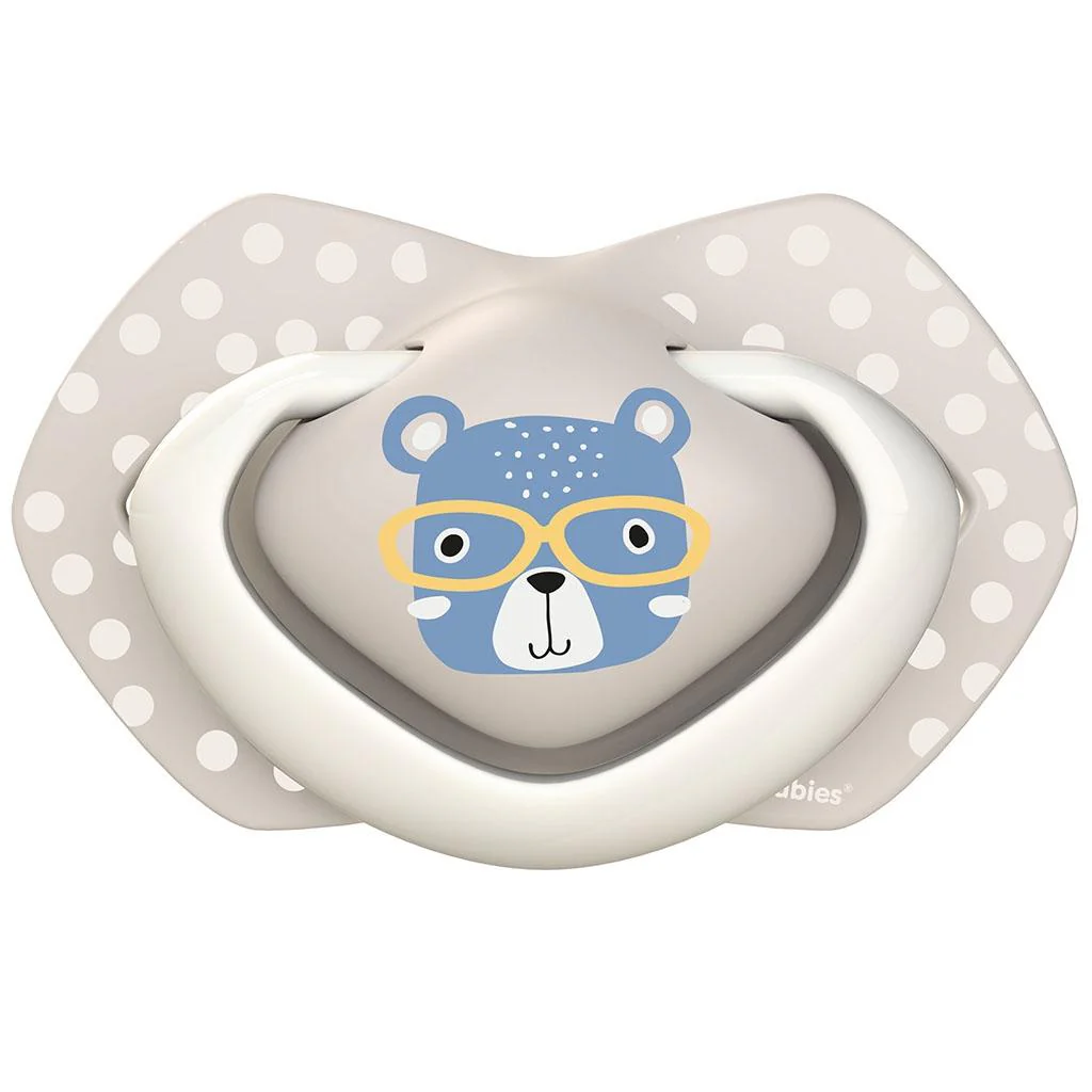 Pack chupetes silicona Bonjour Paris azul Canpol Babies (2 ud.) +18 meses - Image 3