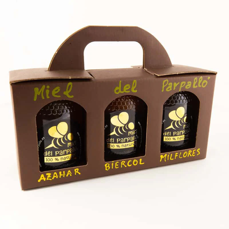 Pack Regalo De 3 Tarros De Miel Del Parpalló – Azahar, Brezo Y Milflores