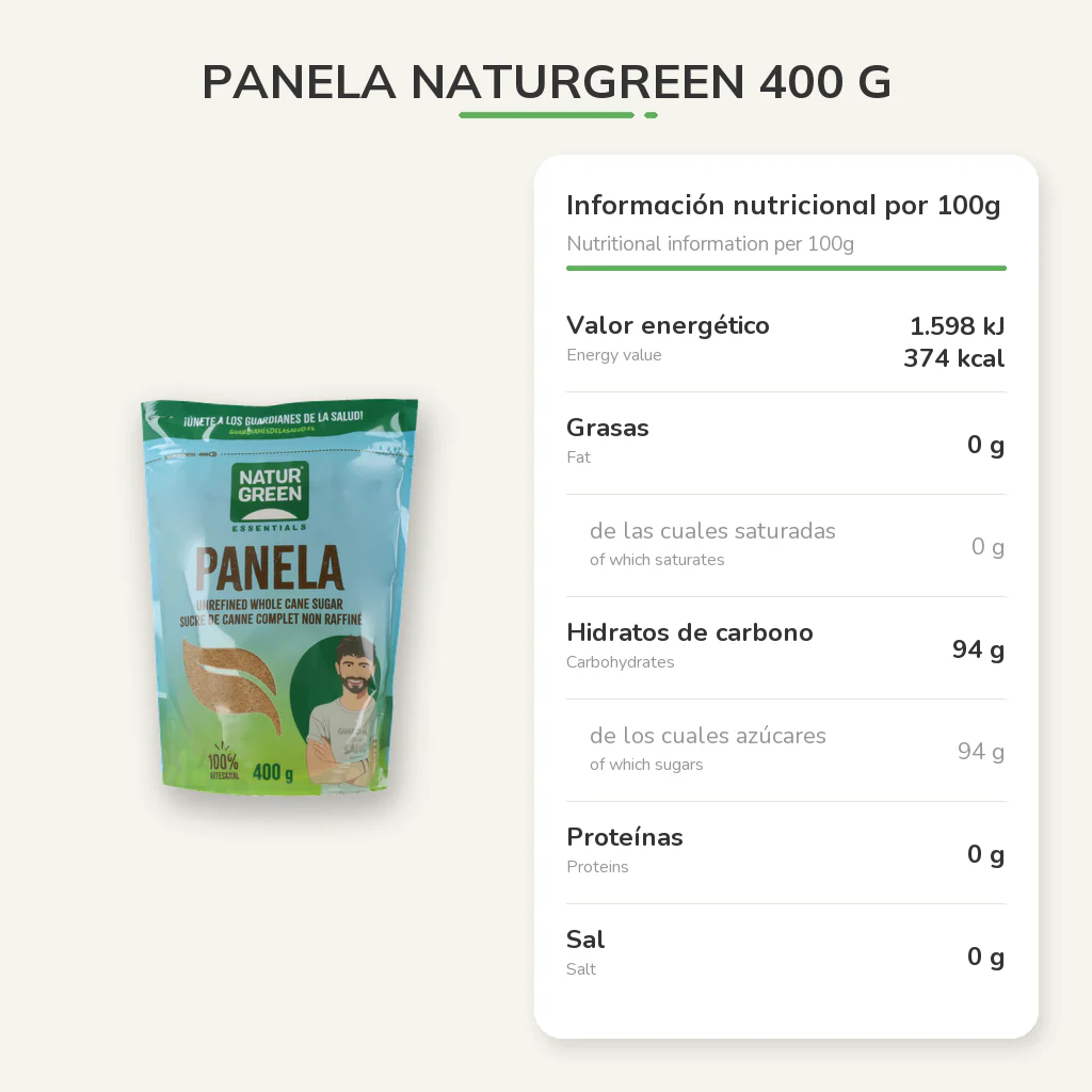 Panela NaturGreen 400 g - Image 3