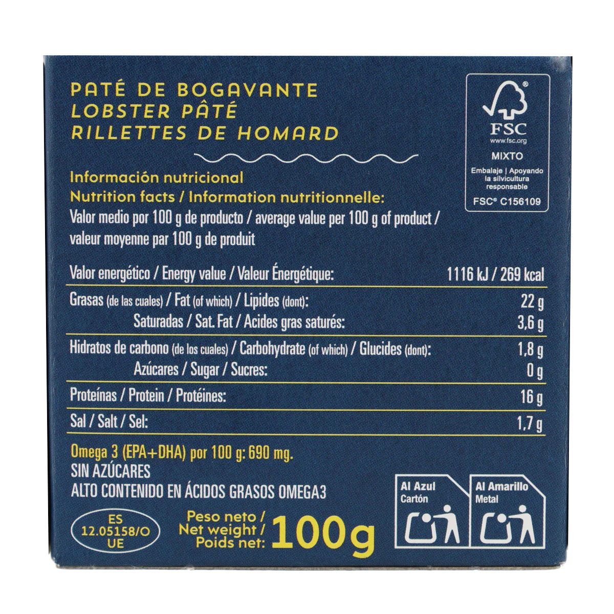 Paté de Bogavante AGROMAR 100 g - Image 4