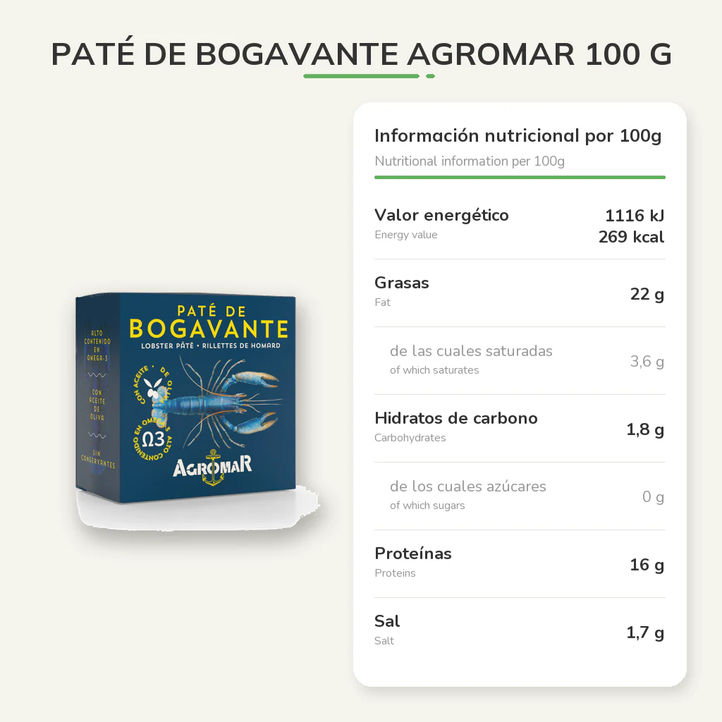 Paté de Bogavante AGROMAR 100 g - Image 7
