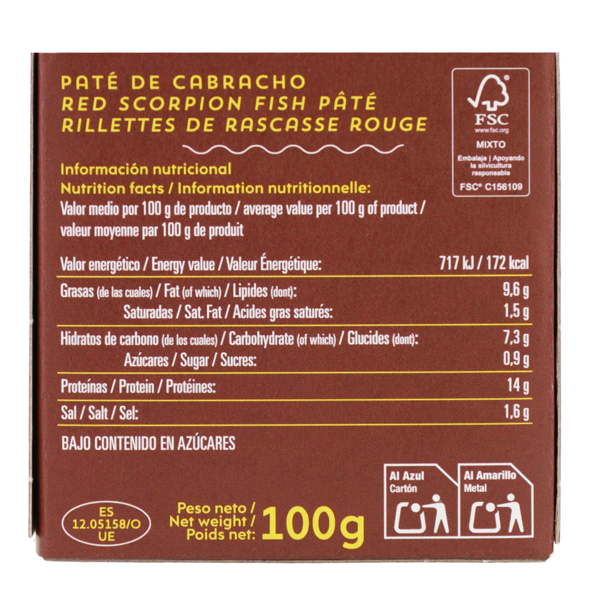 Paté de Cabracho AGROMAR 100 g - Image 4