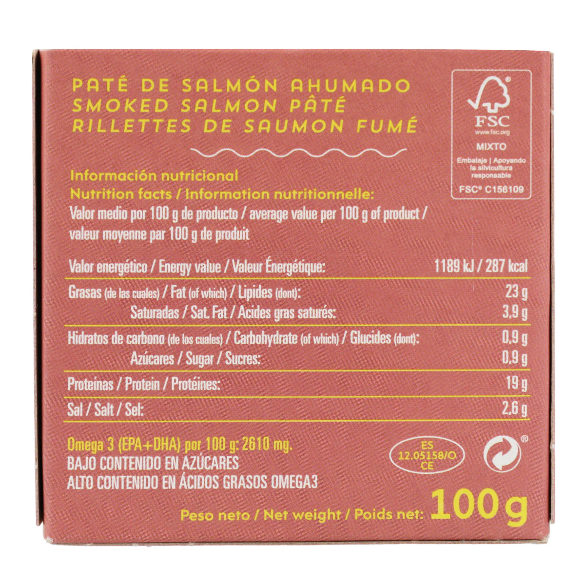 Paté de Salmón ahumado AGROMAR 100 g - Image 4
