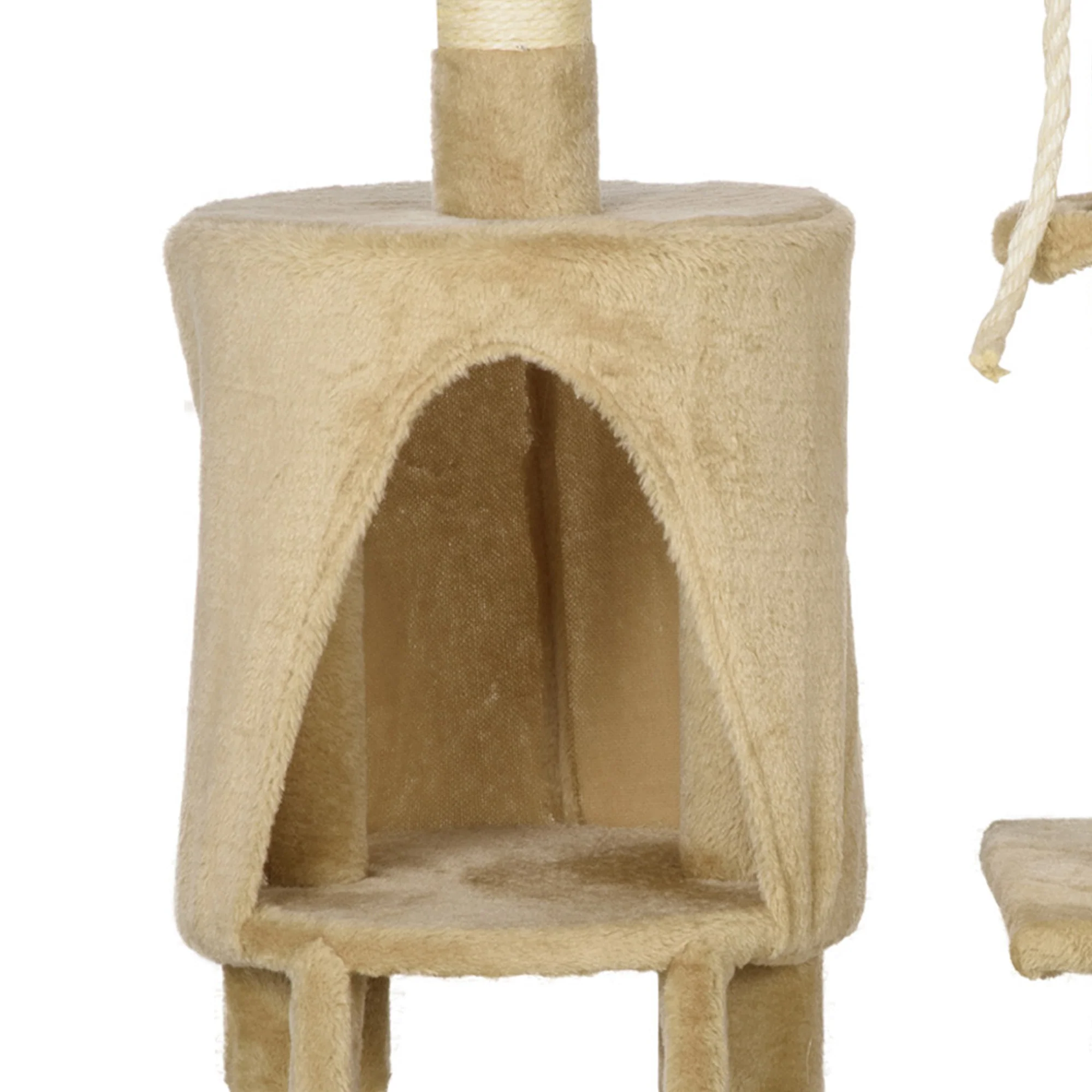 Pawhut Árbol Para Gatos Rascador Altura 95cm Con Nido Plataforma Caseta Escalera - Image 4