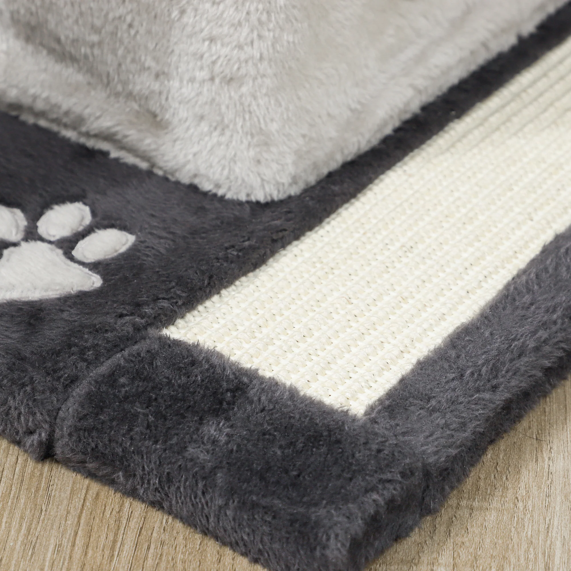 Pawhut Árbol Rascador Para Gatos 85 Cm Con Plataformas Cueva Gris Claro Y Negro - Image 4