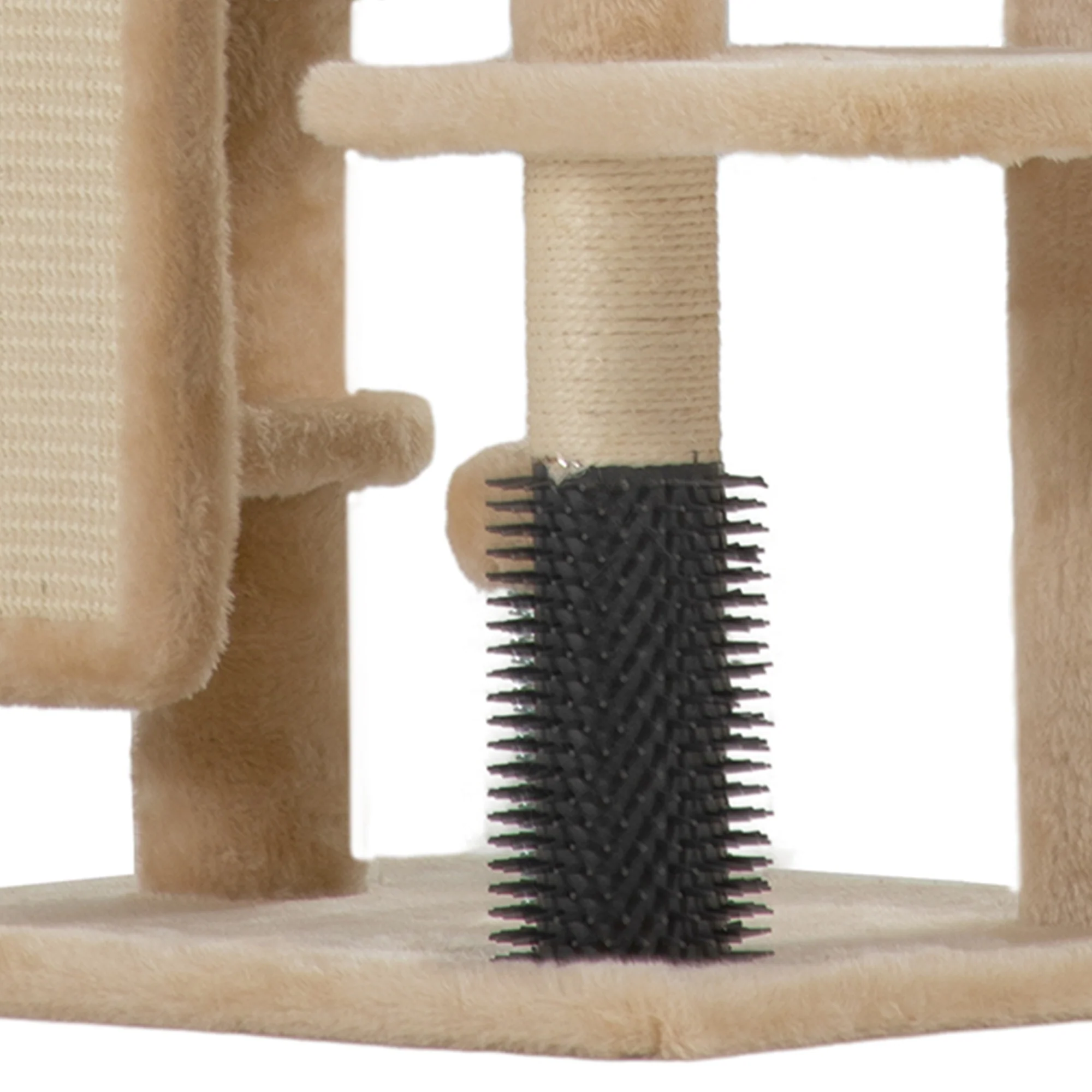 Pawhut Árbol Rascador Para Gatos Altura 104 Cm Con Almohadilla Para Rascar Beige - Image 4