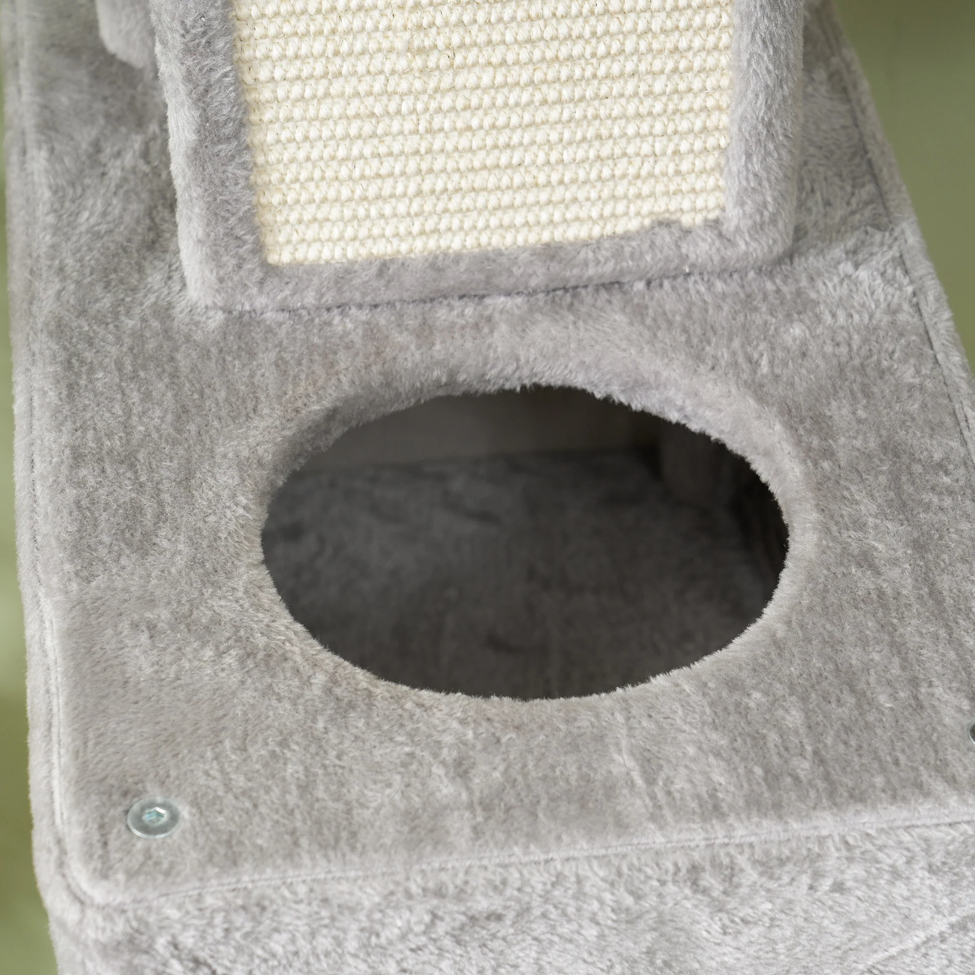 Pawhut Árbol Rascador Para Gatos Grande Altura 206 Cm Con Hamacas Gris Claro - Image 4