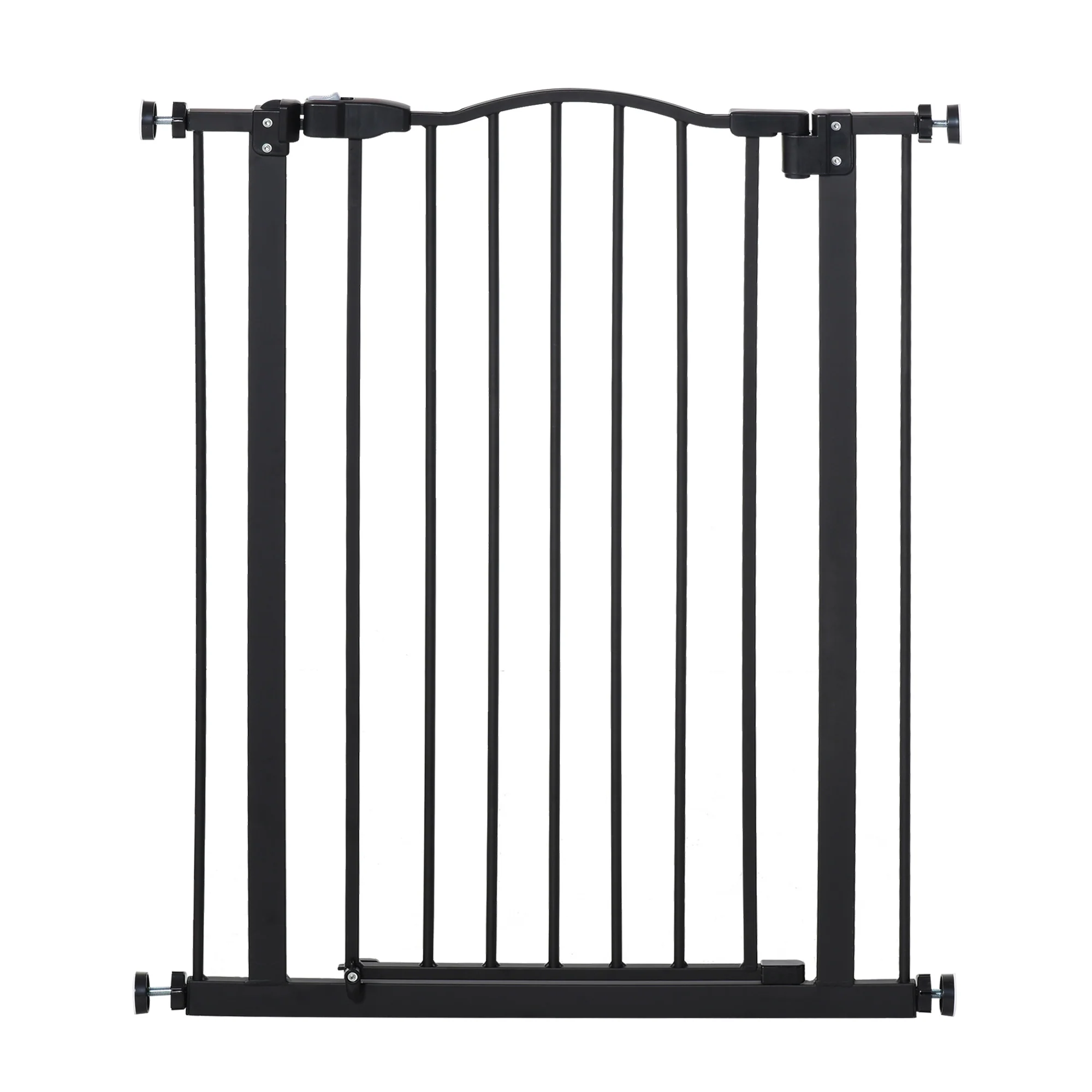 Pawhut Barrera De Seguridad Extensible Con 2 Extensiones 74-80x94 Cm Negro