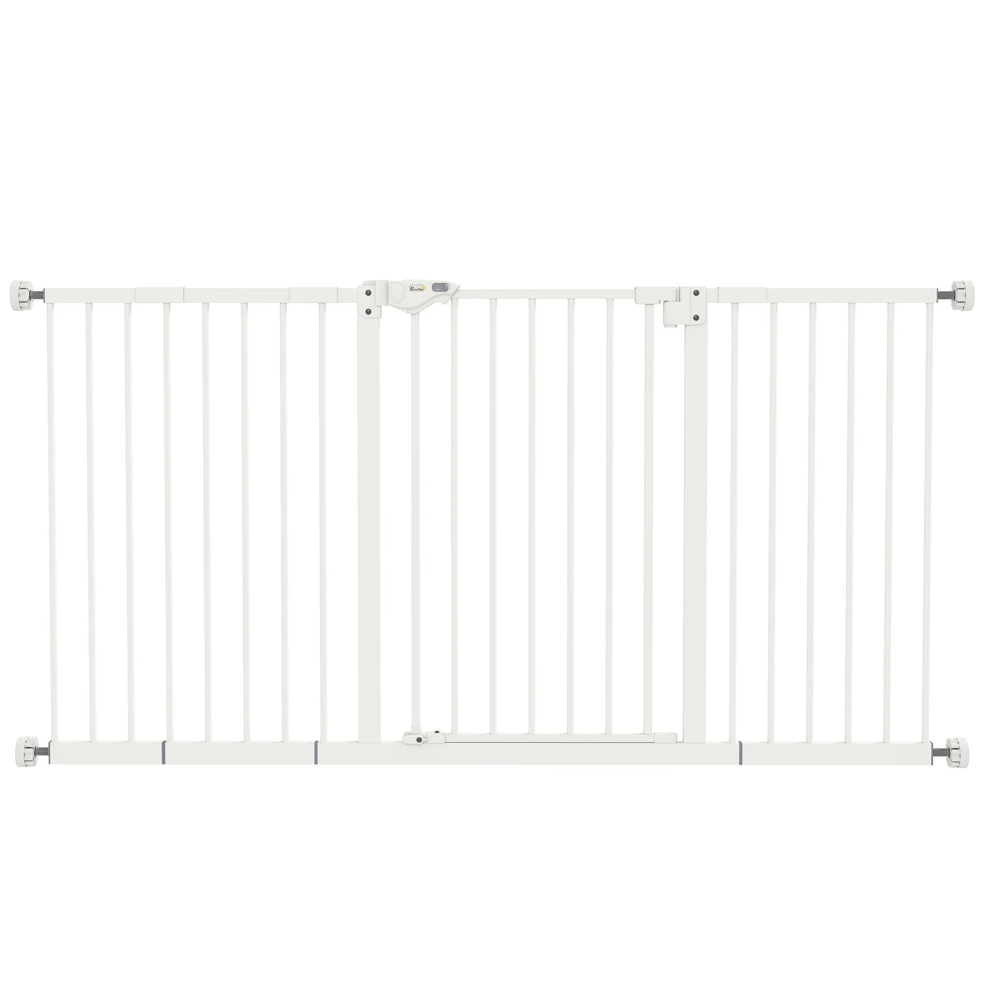 Pawhut Barrera De Seguridad Extensible Para Puertas 74-147,5x76,2 Cm Blanco