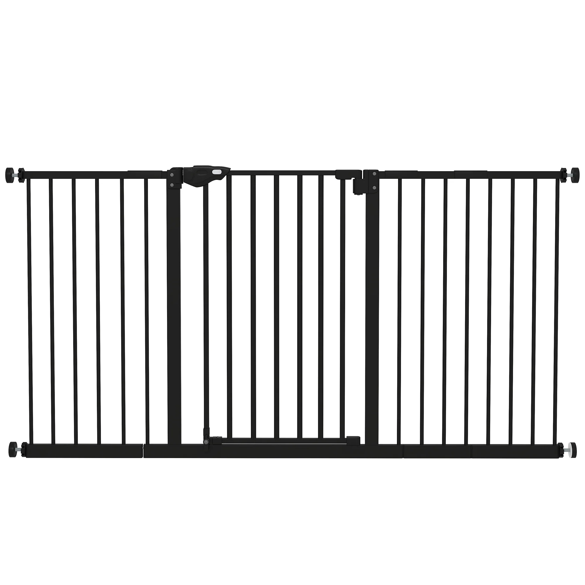 Pawhut Barrera De Seguridad Extensible Para Puertas 74-147,5x76,2 Cm Negro