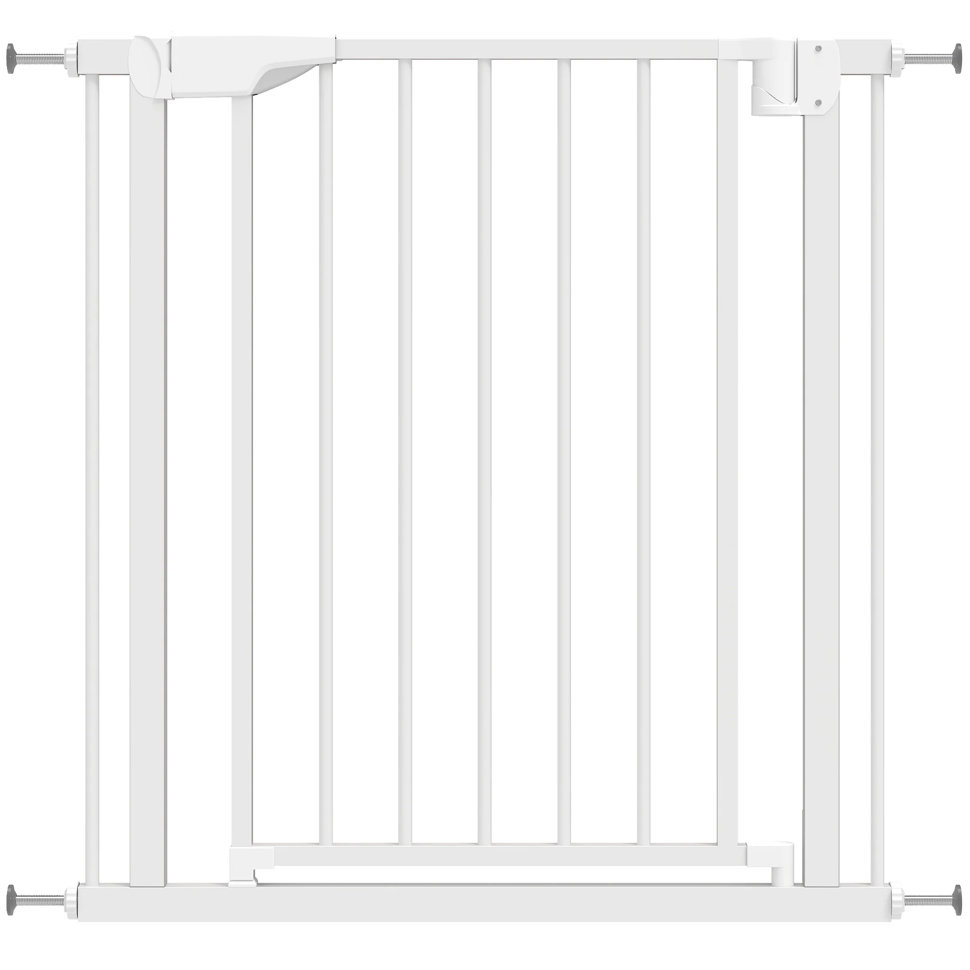 Pawhut Barrera De Seguridad Para Niños Y Perros Ancho De 76-81 Cm Blanco