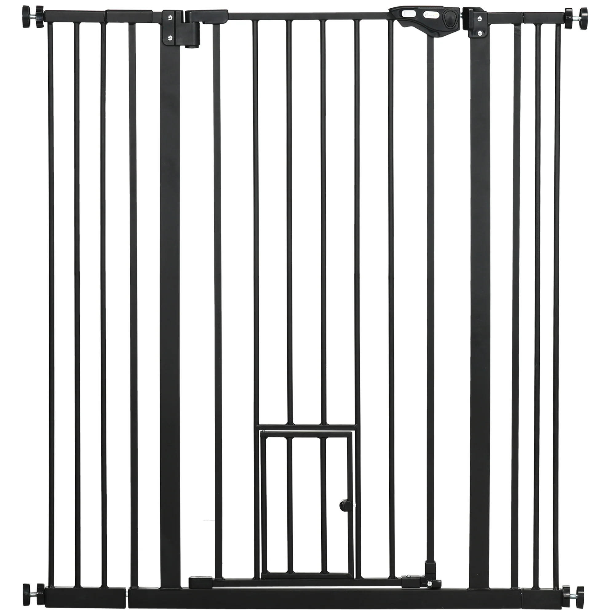 Pawhut Barrera De Seguridad Para Perros Con 1 Puerta 74-101x104,1 Cm Negro
