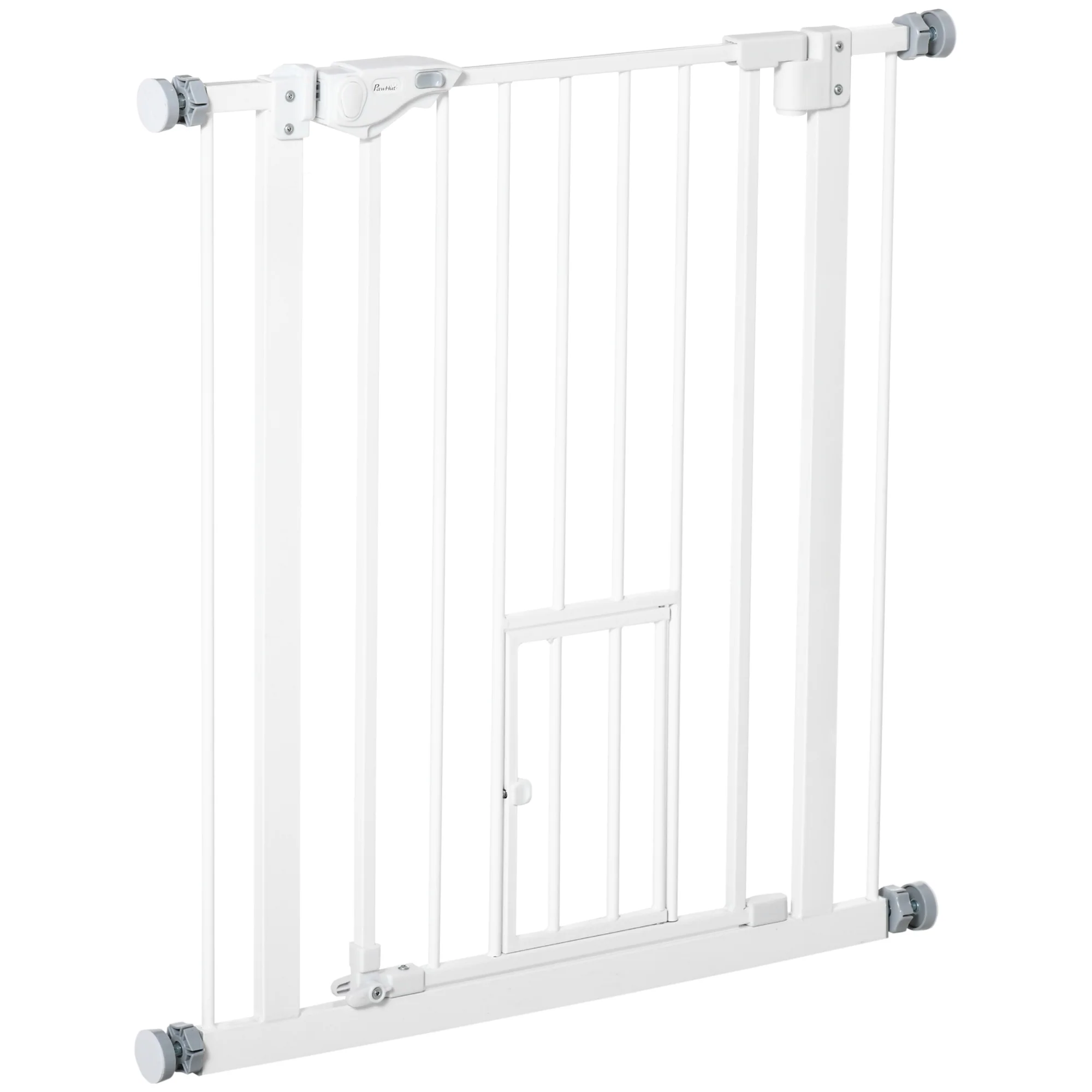 Pawhut Barrera De Seguridad Para Perros Extensible 74-80x76,2 Cm Blanco