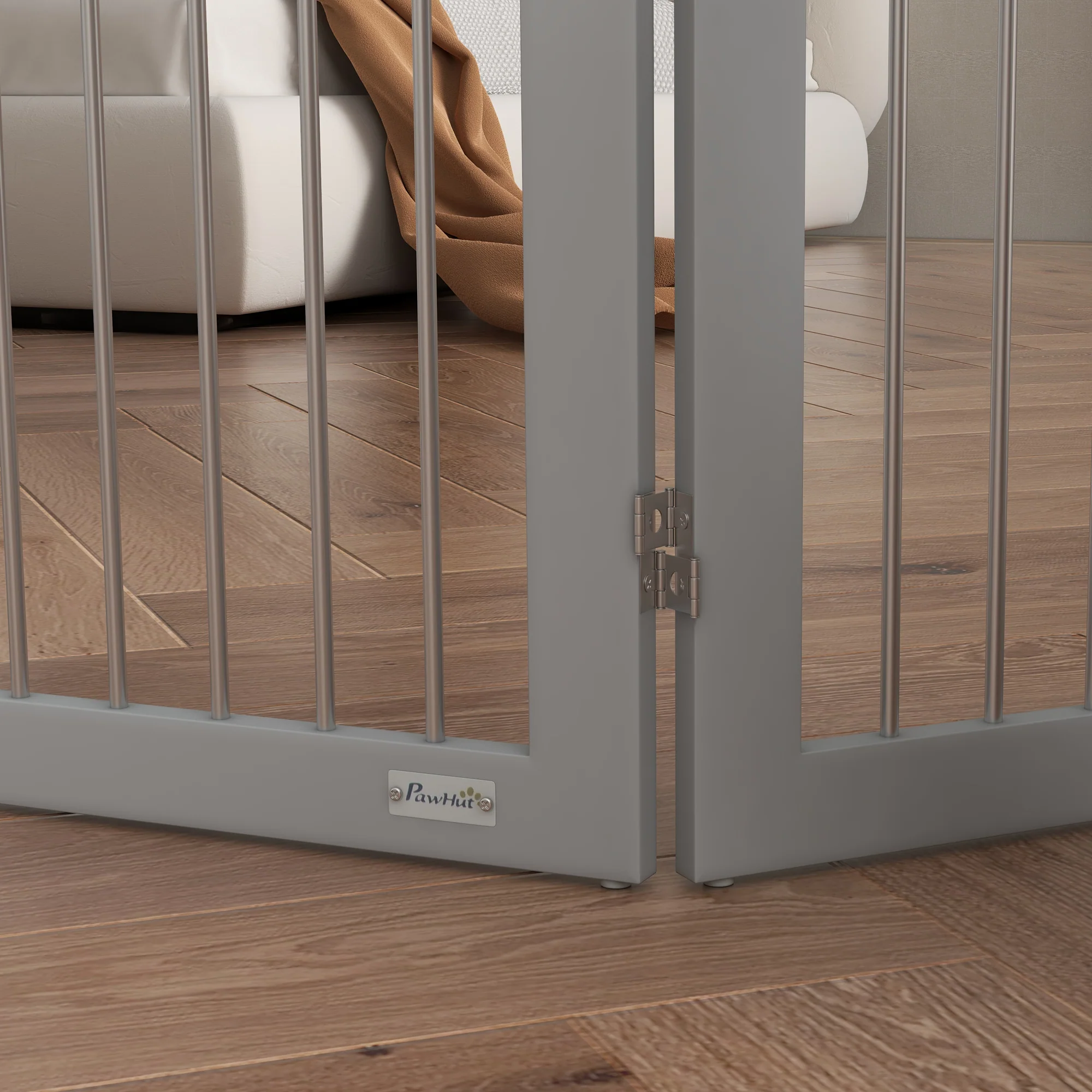 Pawhut Barrera De Seguridad Para Perros Plegable 154x30x80 Cm Con Soporte De Pie - Image 4
