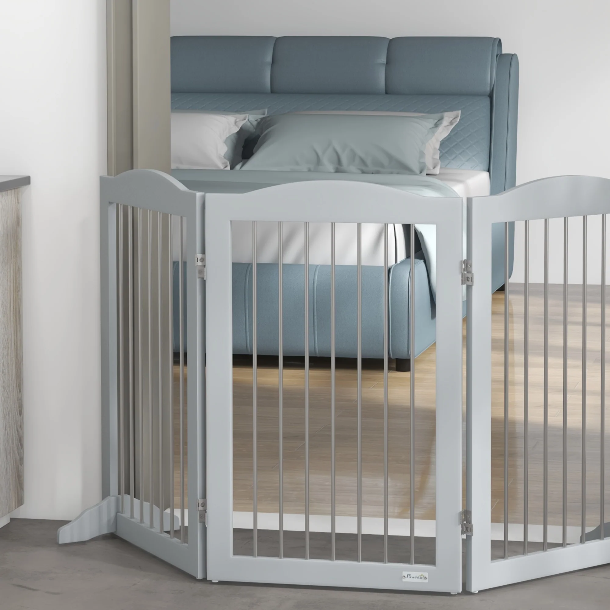 Pawhut Barrera De Seguridad Para Perros Plegable 154x30x80 Cm Con Soporte De Pie - Image 5