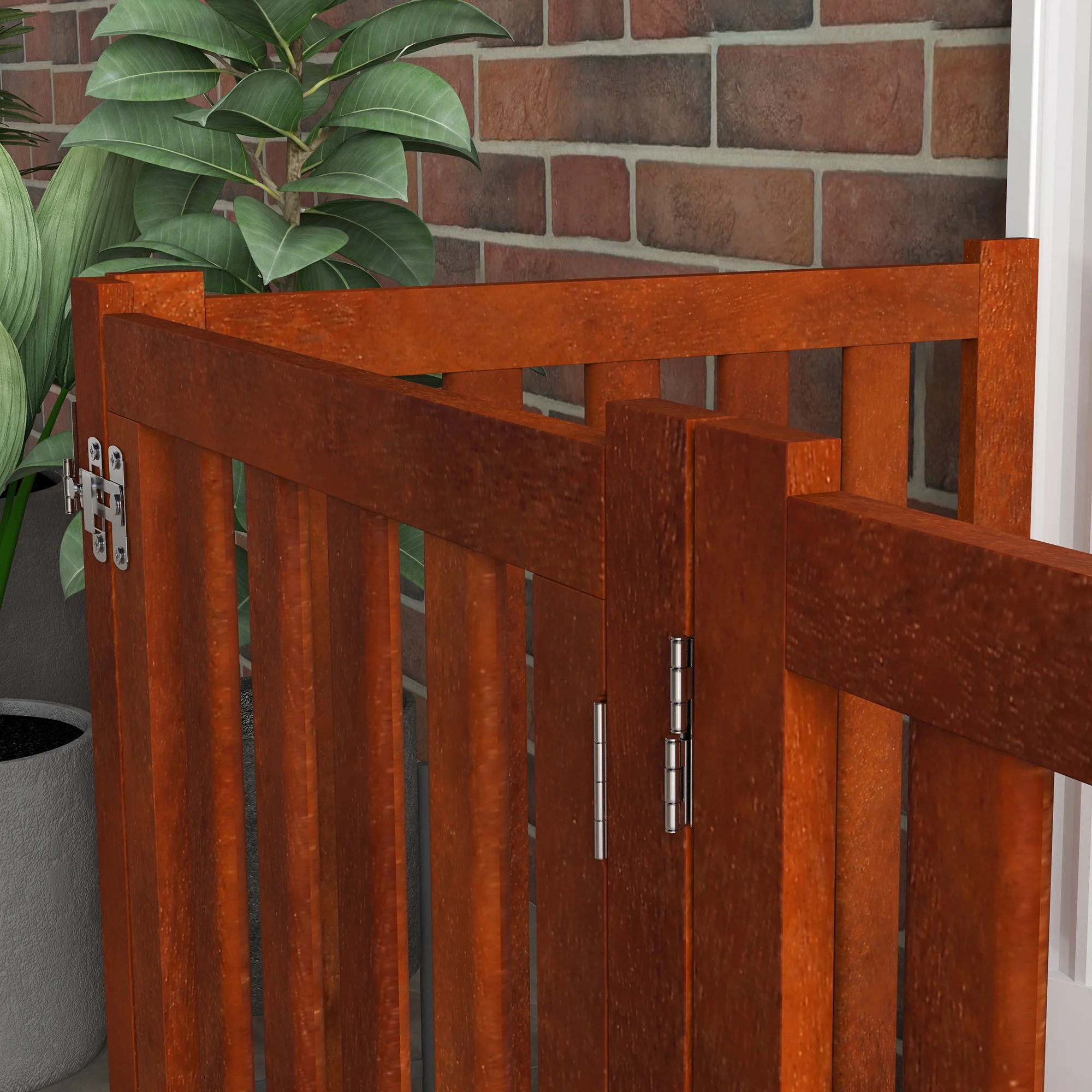 Pawhut Barrera De Seguridad Para Perros Plegable 205x30x60 Cm Con Soporte De Pie - Image 5