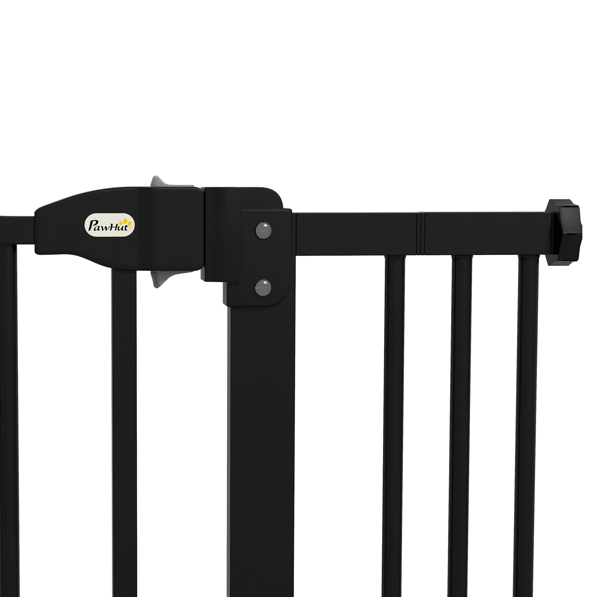 Pawhut Barrera Para Perros Con Ancho Ajustable 74-100 Cm Con 2 Extensiones Negro - Image 4