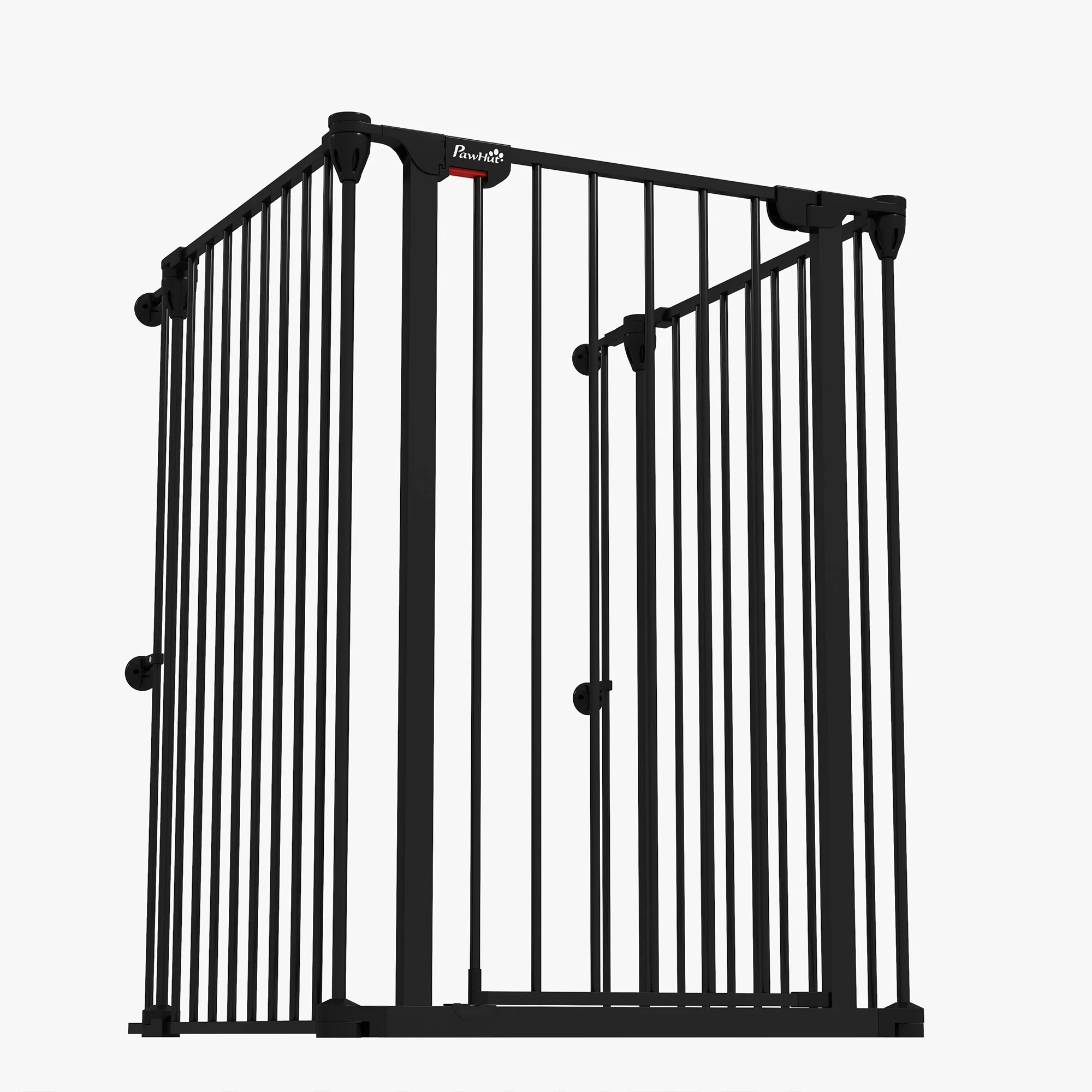 Pawhut Barrera Para Perros Plegable De Acero Con 3 Paneles 206x90cm Negro - Image 4
